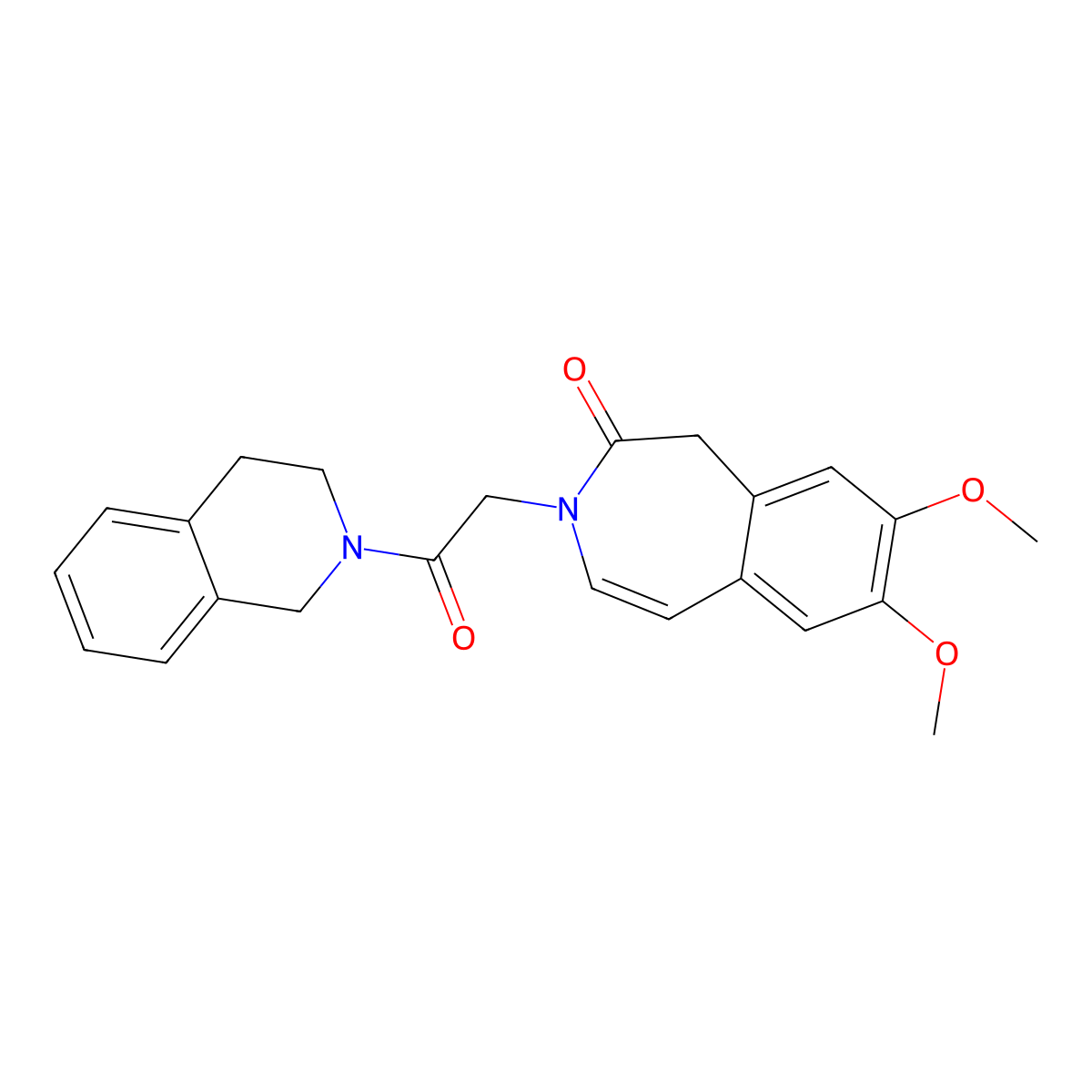 3-[2-(3,4-dihydroisoquinolin-2(1H)-yl)-2-oxoethyl]-7,8-dimethoxy-1,3-dihydro-2H-3-benzazepin-2-one molecular structure, CAS 1574339-45-9