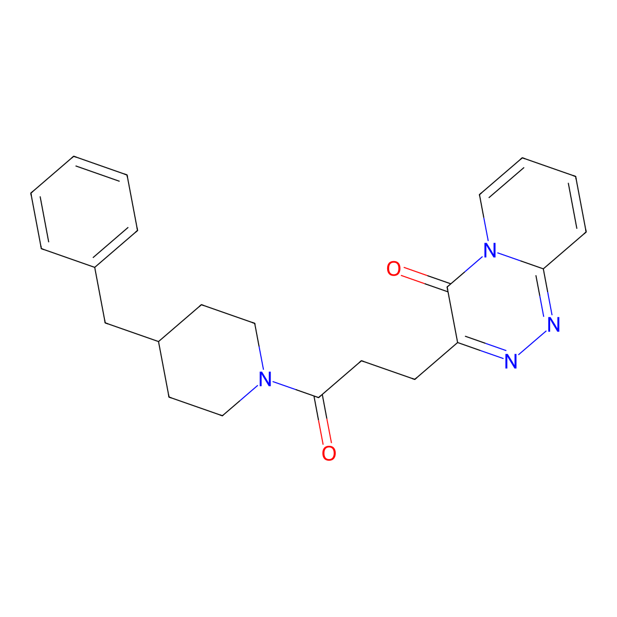 3-[3-(4-benzylpiperidino)-3-oxopropyl]-4H-pyrido[2,1-c][1,2,4]triazin-4-one molecular structure, CAS 1574343-14-8