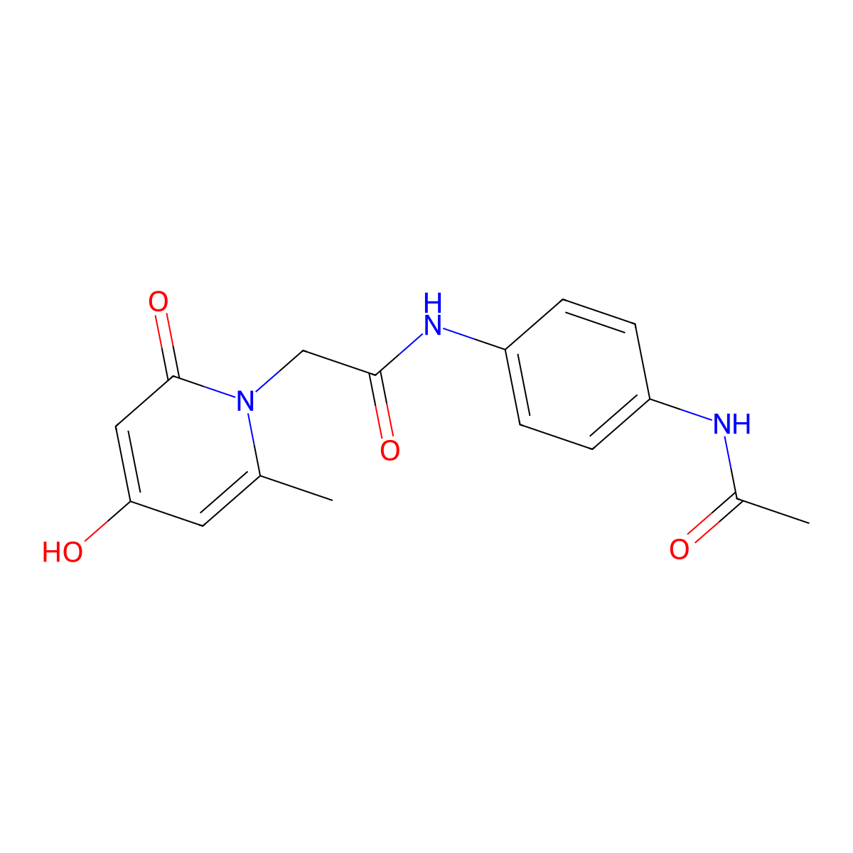 N-[4-(acetylamino)phenyl]-2-(4-hydroxy-6-methyl-2-oxopyridin-1(2H)-yl)acetamide molecular structure, CAS 1574346-51-2