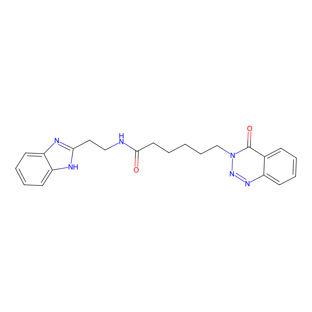 N-[2-(1H-benzimidazol-2-yl)ethyl]-6-(4-oxo-1,2,3-benzotriazin-3(4H)-yl)hexanamide molecular structure, CAS 1574350-88-1