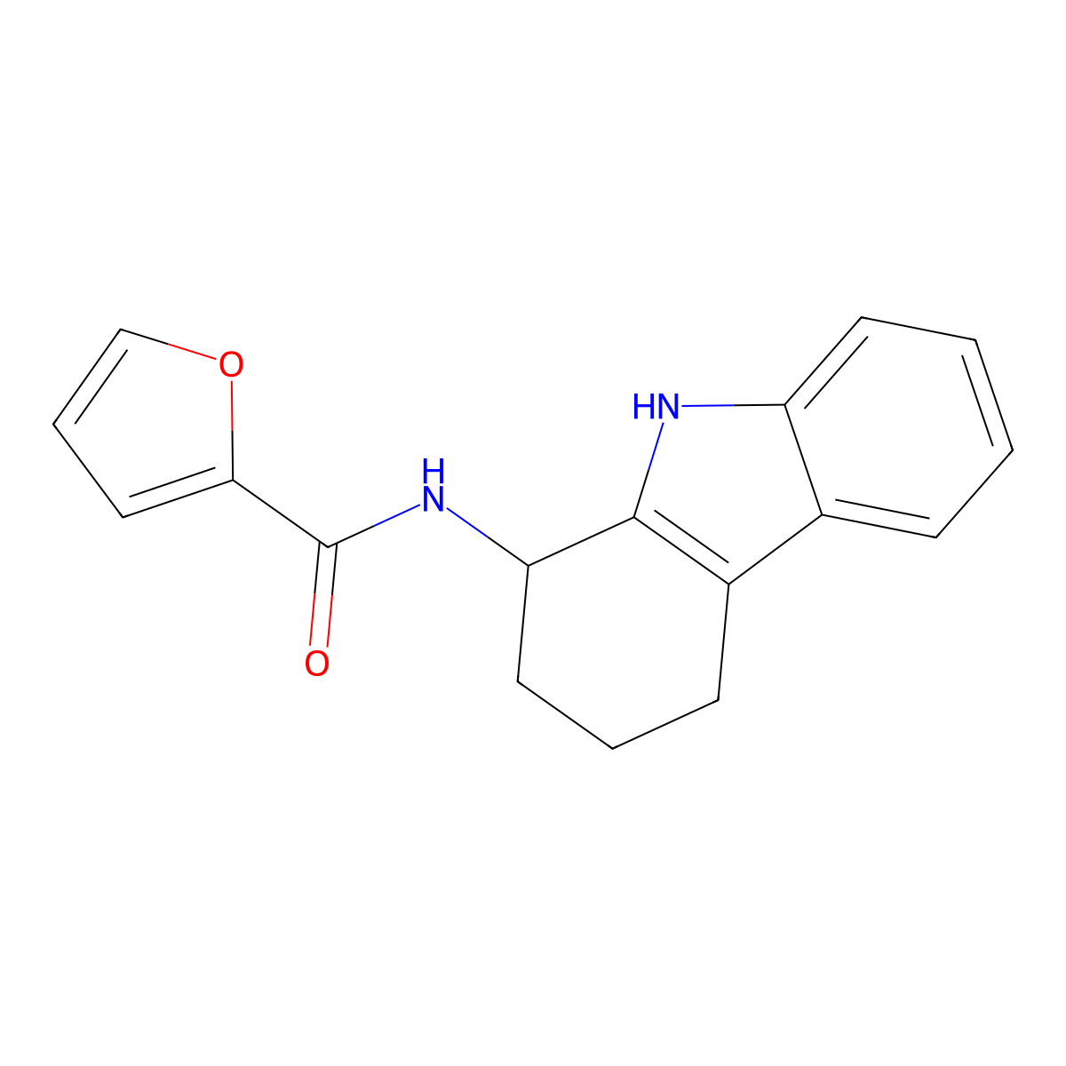 N-(2,3,4,9-tetrahydro-1H-carbazol-1-yl)furan-2-carboxamide molecular structure, CAS 1574352-89-8