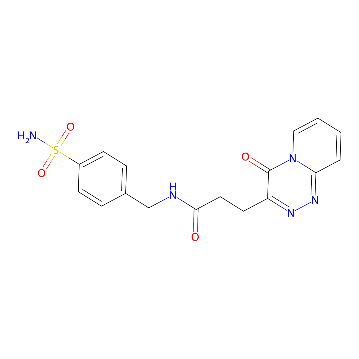 3-(4-oxo-4H-pyrido[2,1-c][1,2,4]triazin-3-yl)-N-(4-sulfamoylbenzyl)propanamide molecular structure, CAS 1574354-71-4