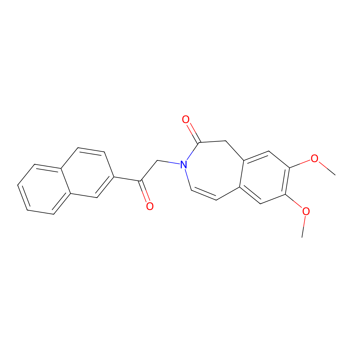 7,8-dimethoxy-3-[2-(2-naphthyl)-2-oxoethyl]-1,3-dihydro-2H-3-benzazepin-2-one molecular structure, CAS 1574355-00-2