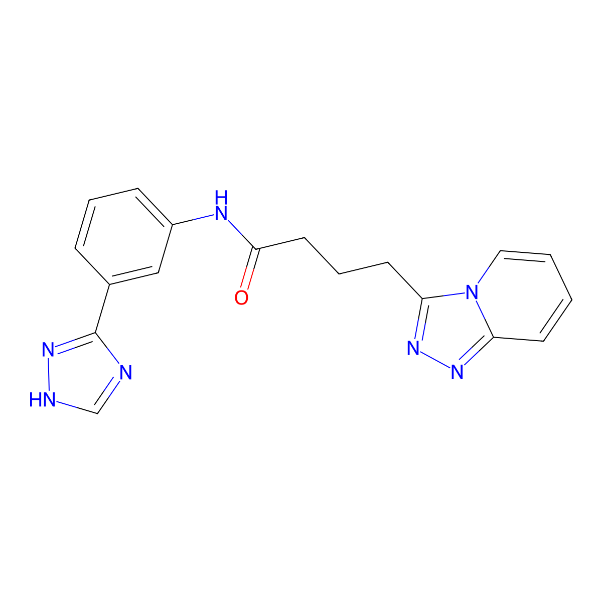 4-([1,2,4]triazolo[4,3-a]pyridin-3-yl)-N-[3-(4H-1,2,4-triazol-3-yl)phenyl]butanamide molecular structure, CAS 1574359-81-1