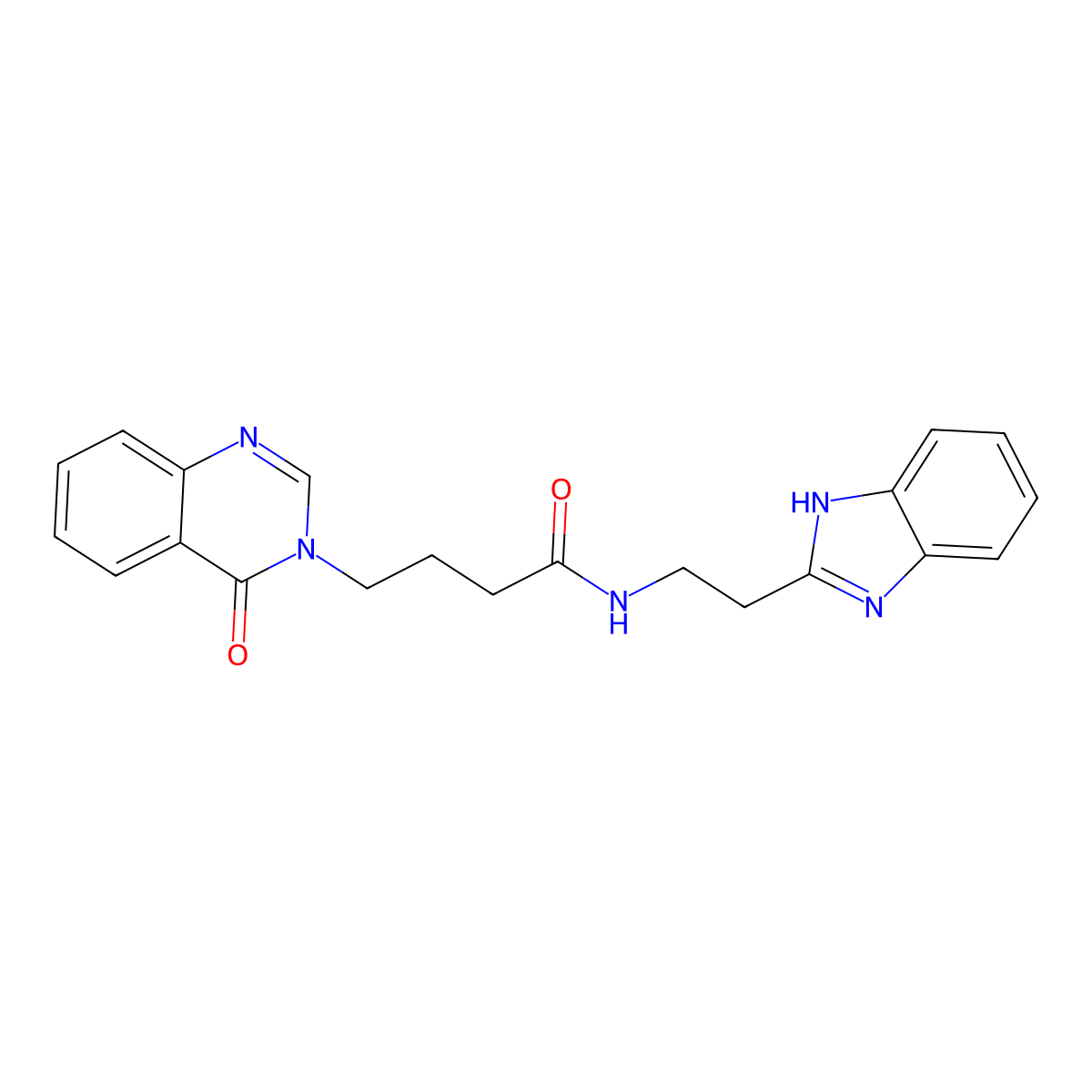 N-[2-(1H-benzimidazol-2-yl)ethyl]-4-(4-oxoquinazolin-3(4H)-yl)butanamide molecular structure, CAS 1574360-17-0