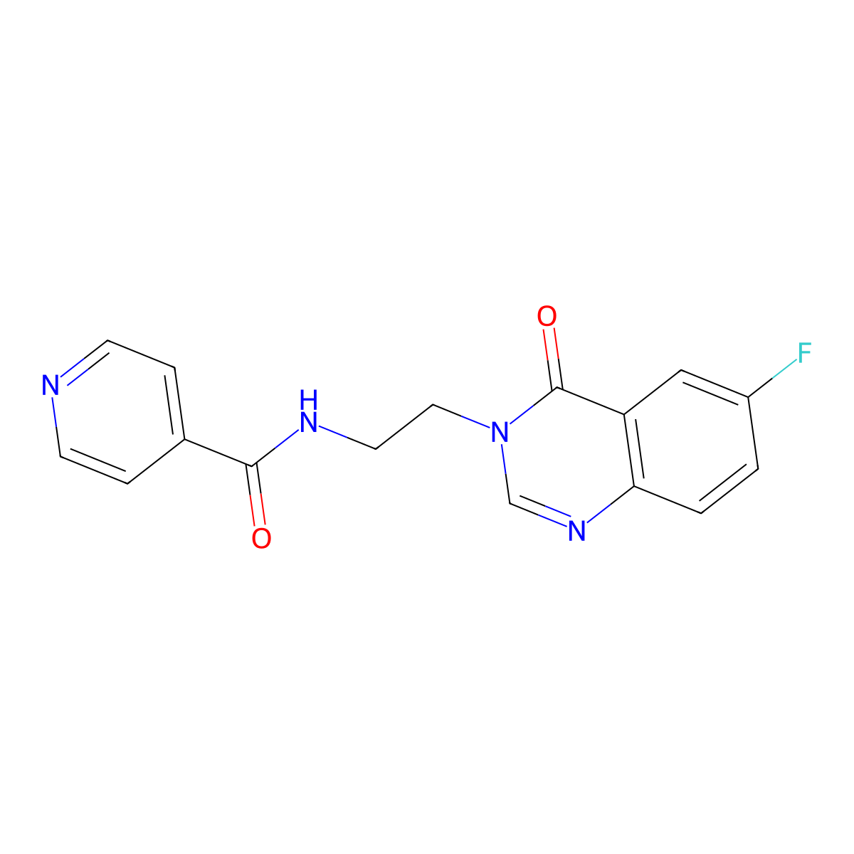 N-[2-(6-fluoro-4-oxoquinazolin-3(4H)-yl)ethyl]pyridine-4-carboxamide molecular structure, CAS 1574362-07-4