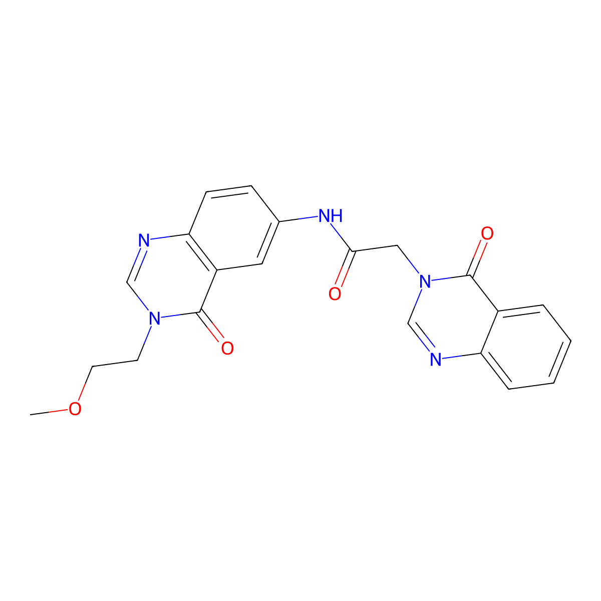 N-[3-(2-methoxyethyl)-4-oxo-3,4-dihydroquinazolin-6-yl]-2-(4-oxoquinazolin-3(4H)-yl)acetamide molecular structure, CAS 1574362-49-4