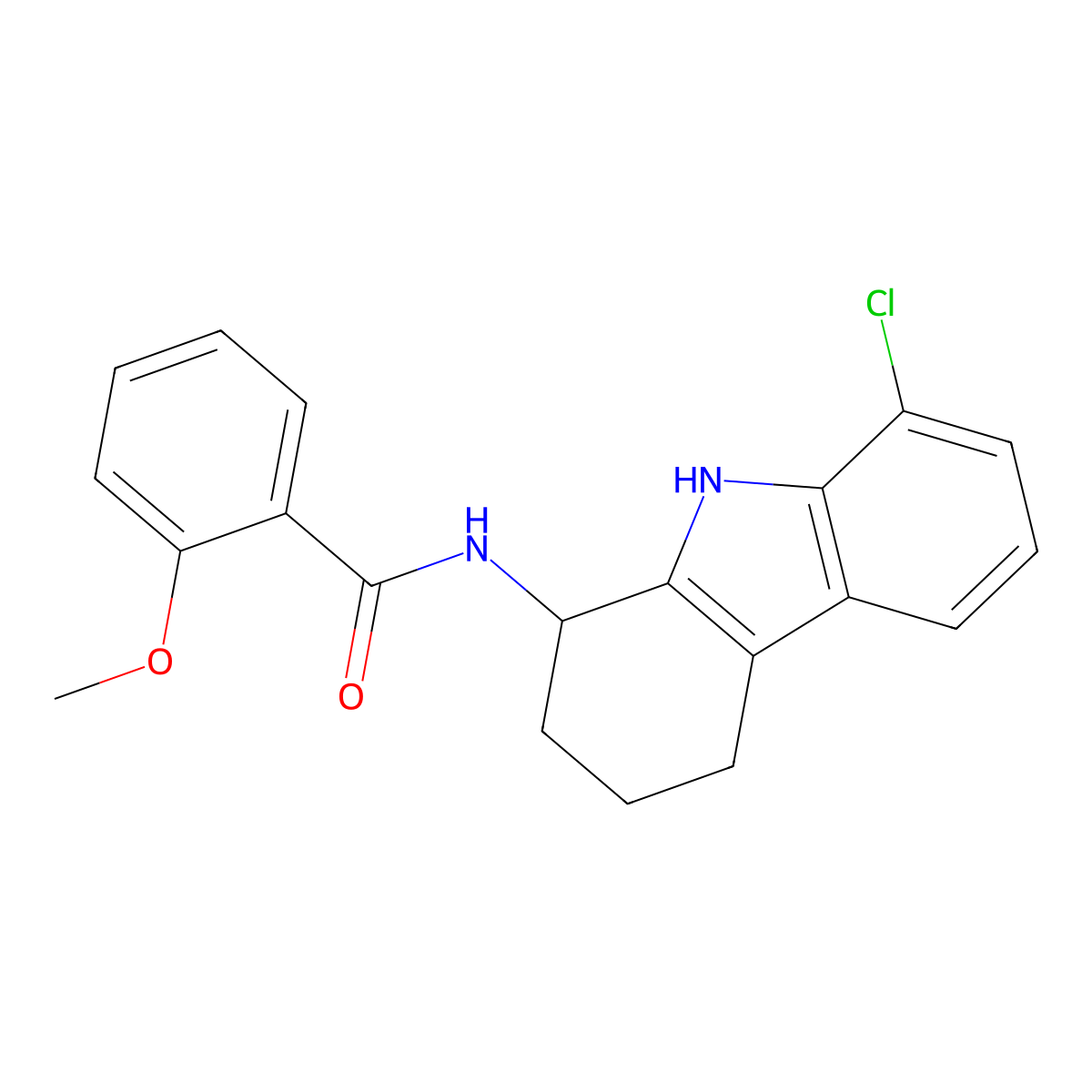 N-(8-chloro-2,3,4,9-tetrahydro-1H-carbazol-1-yl)-2-methoxybenzamide molecular structure, CAS 1574363-23-7