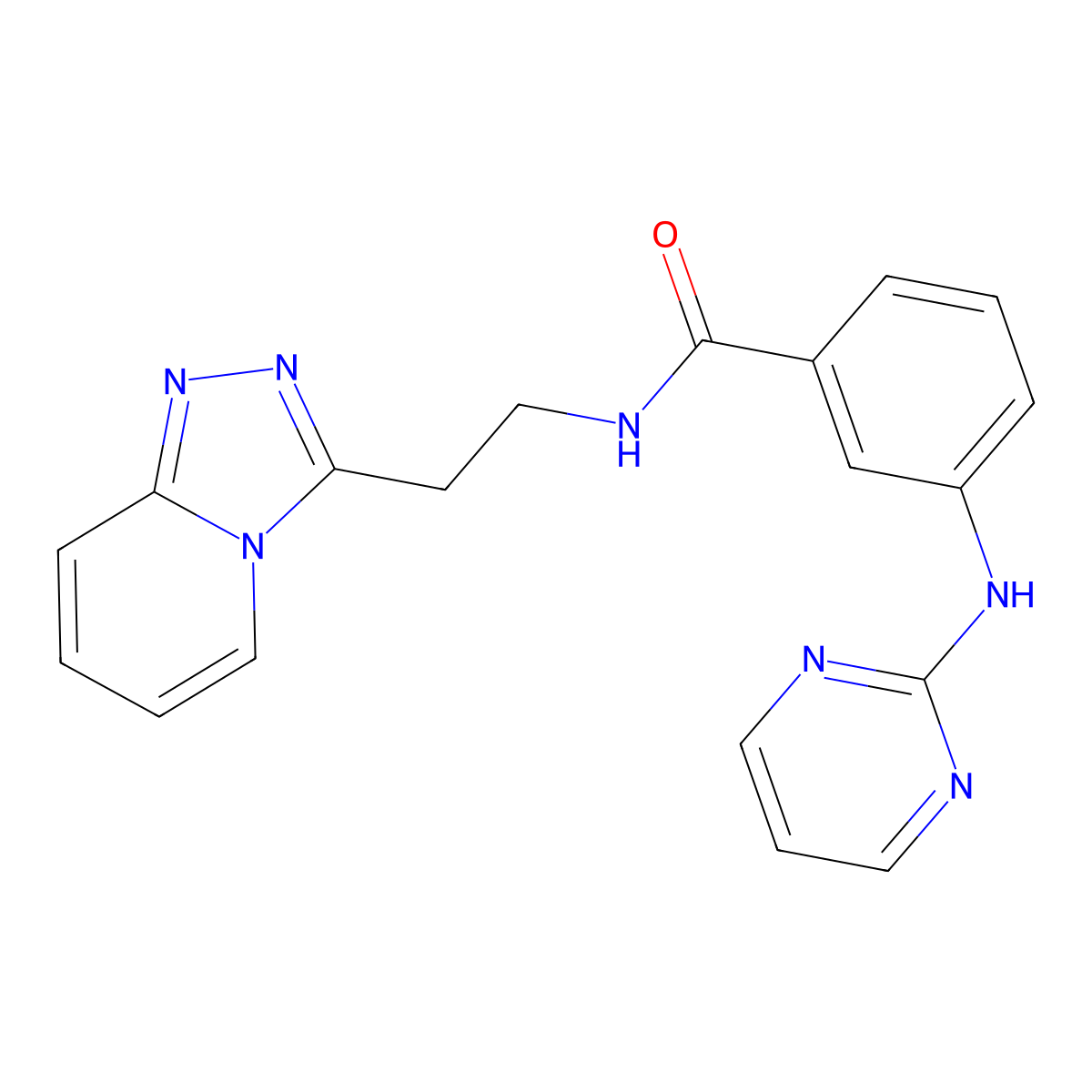 3-(pyrimidin-2-ylamino)-N-[2-([1,2,4]triazolo[4,3-a]pyridin-3-yl)ethyl]benzamide molecular structure, CAS 1574364-06-9