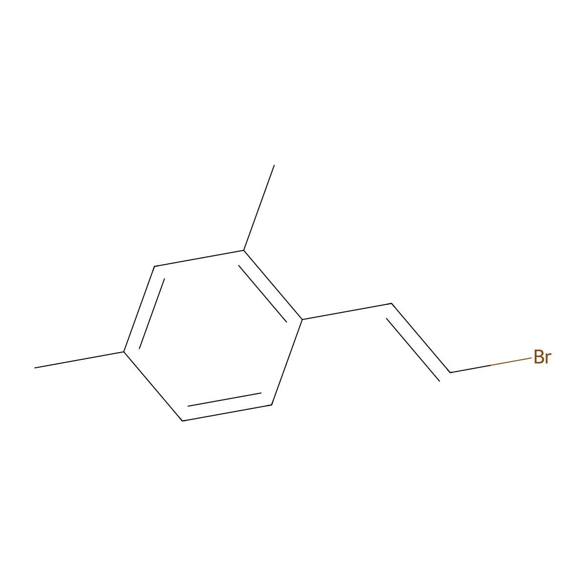 1-(2-Bromoethenyl)-2,4-dimethylbenzene molecular structure, CAS 1574365-89-1