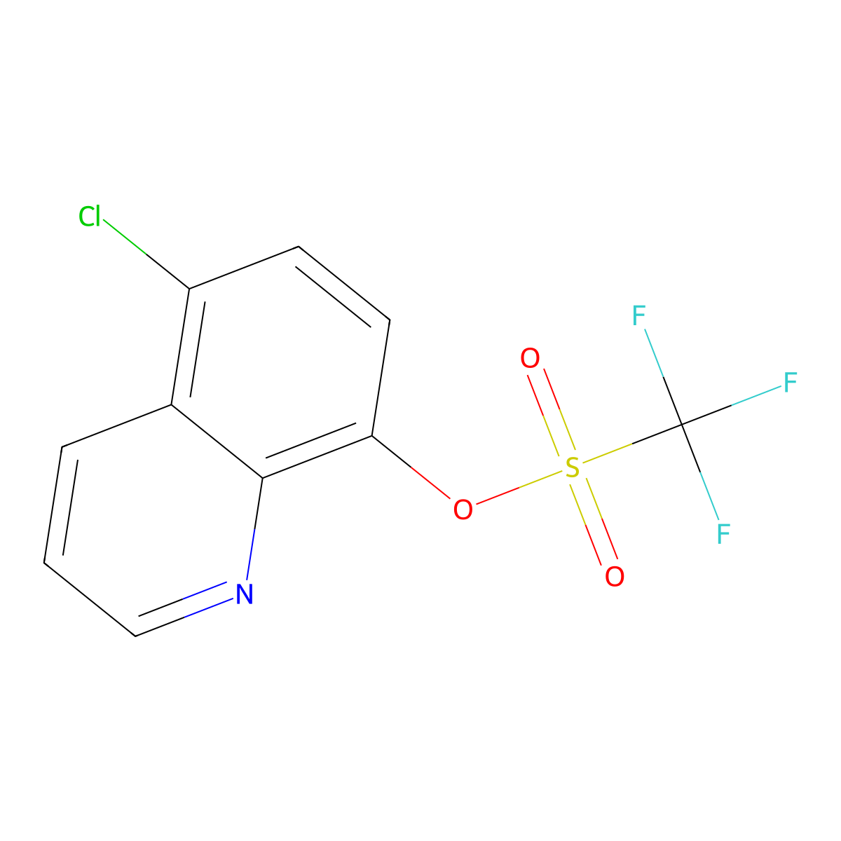 5-Chloro-8-quinolinetrifluoromethanesulfonate molecular structure, CAS 157437-38-2