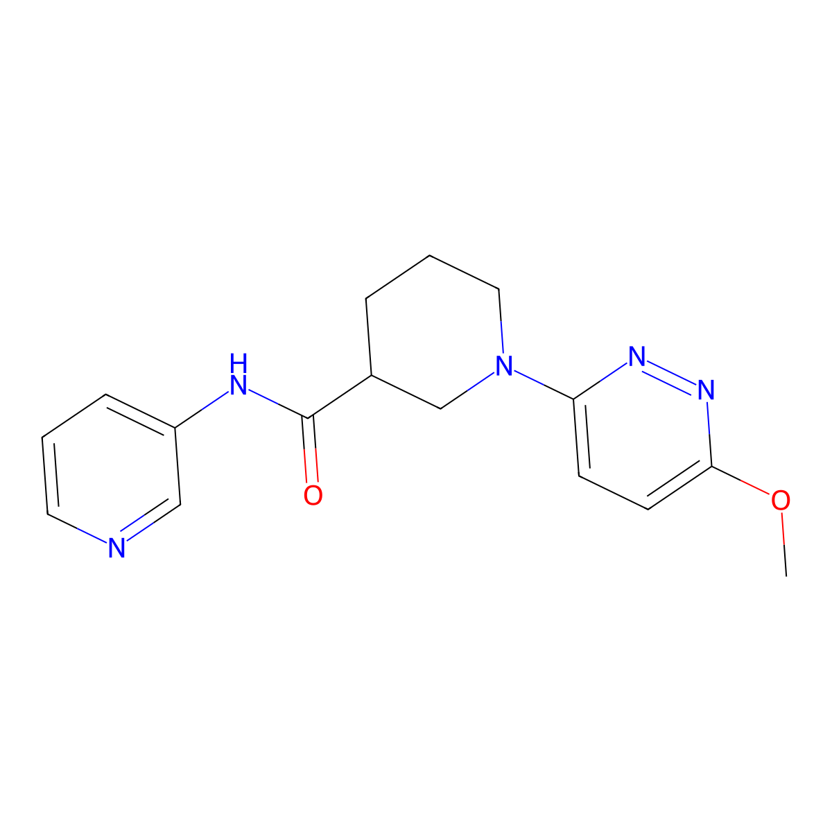 1-(6-methoxypyridazin-3-yl)-N-(pyridin-3-yl)piperidine-3-carboxamide molecular structure, CAS 1574376-86-5