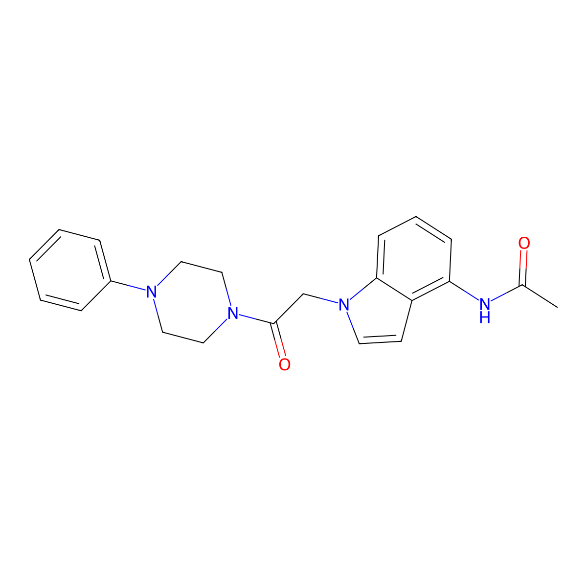 N-{1-[2-oxo-2-(4-phenylpiperazino)ethyl]-1H-indol-4-yl}acetamide molecular structure, CAS 1574378-05-4
