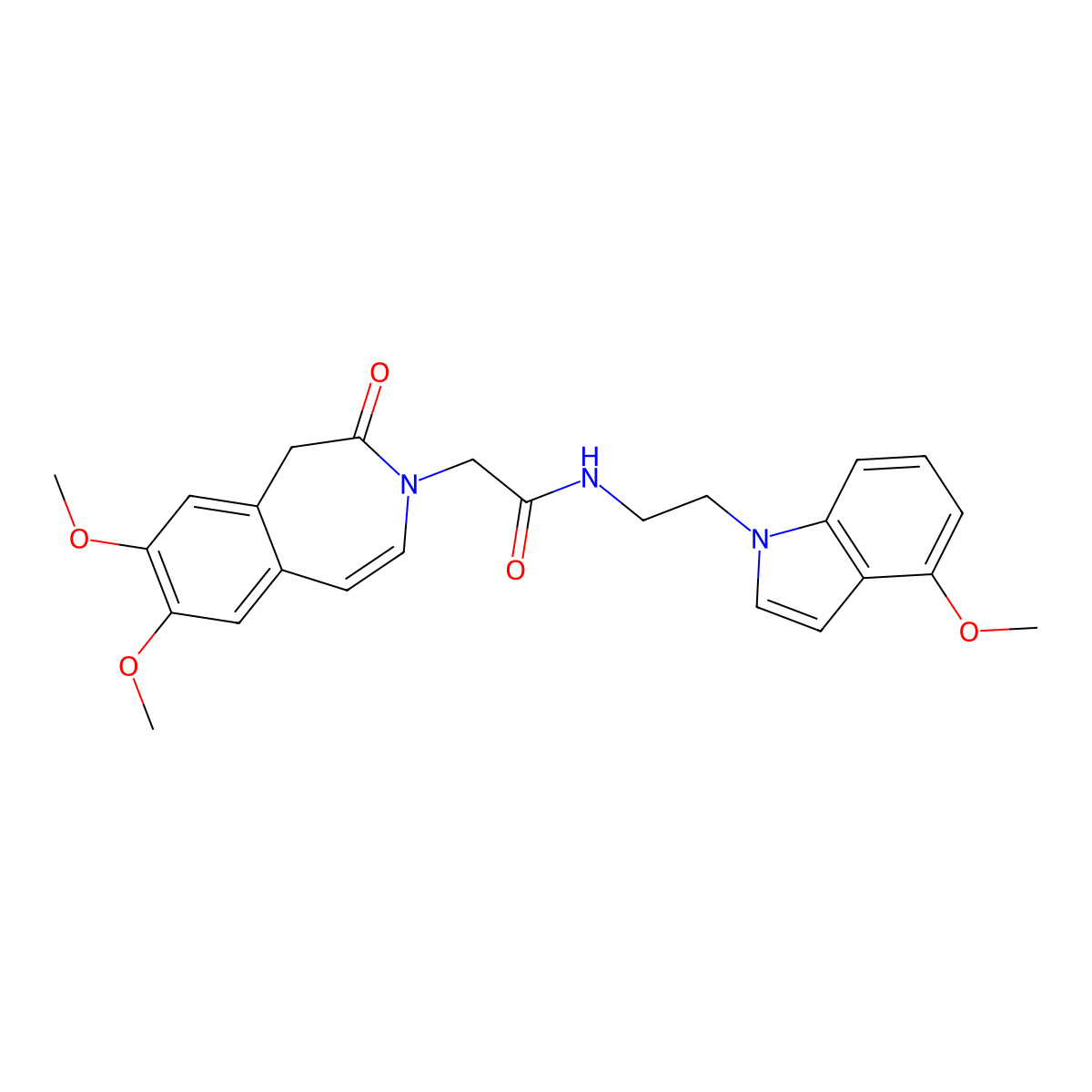 2-(7,8-dimethoxy-2-oxo-1,2-dihydro-3H-3-benzazepin-3-yl)-N-[2-(4-methoxy-1H-indol-1-yl)ethyl]acetamide molecular structure, CAS 1574390-28-5