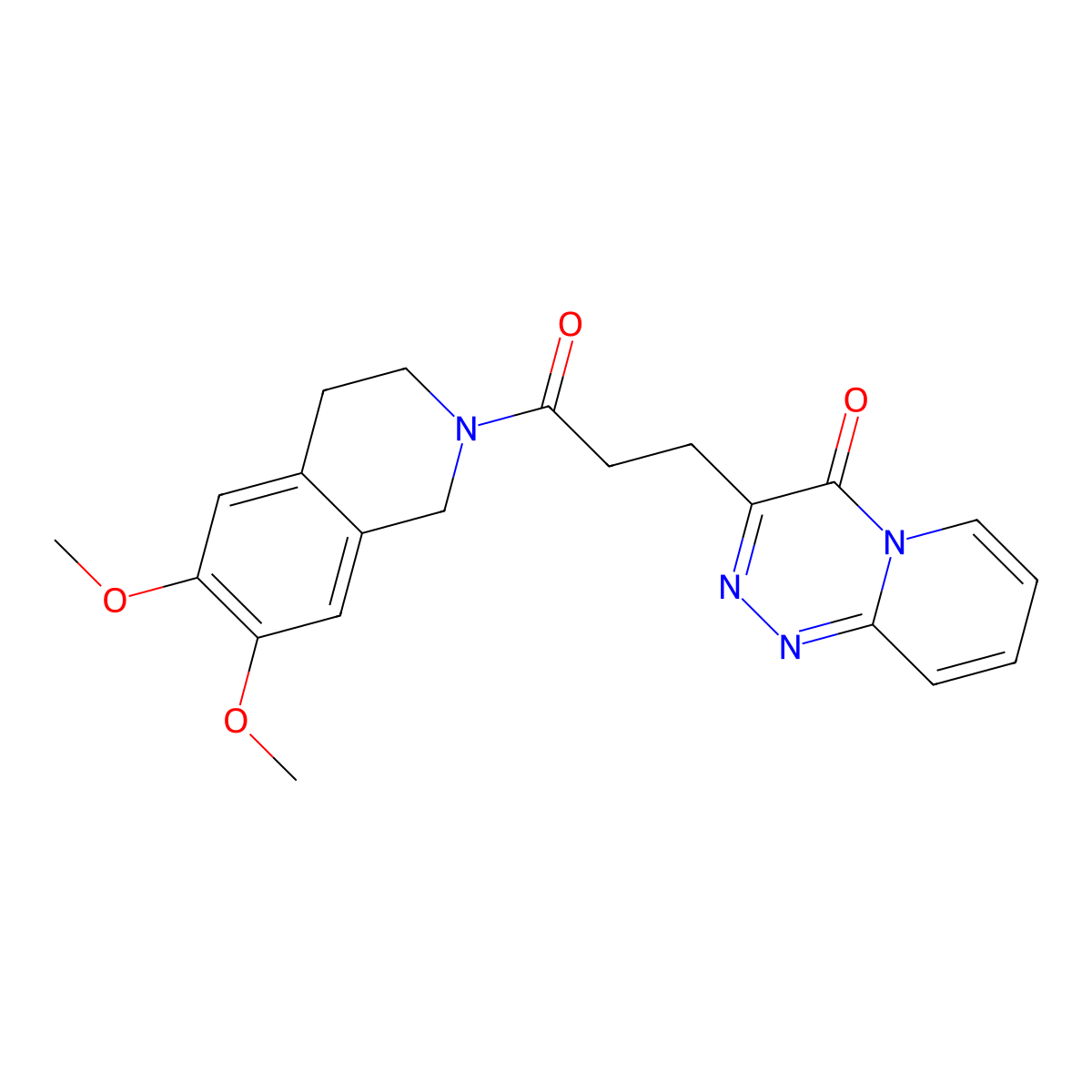 3-[3-(6,7-dimethoxy-3,4-dihydroisoquinolin-2(1H)-yl)-3-oxopropyl]-4H-pyrido[2,1-c][1,2,4]triazin-4-one molecular structure, CAS 1574390-86-5