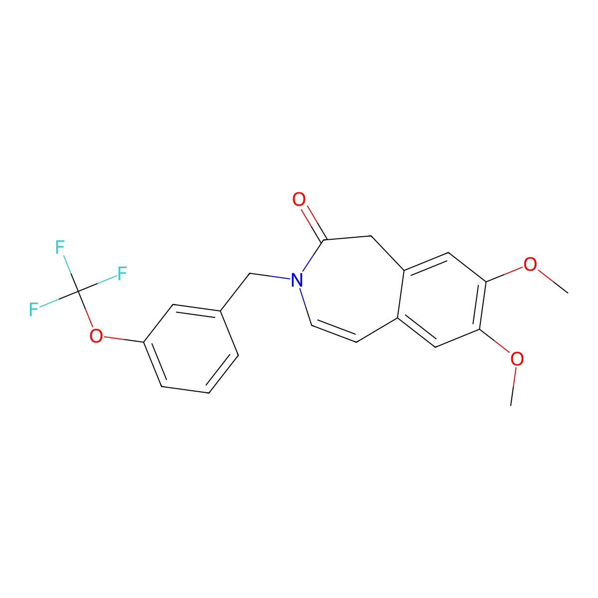 7,8-dimethoxy-3-[3-(trifluoromethoxy)benzyl]-1,3-dihydro-2H-3-benzazepin-2-one molecular structure, CAS 1574392-08-7