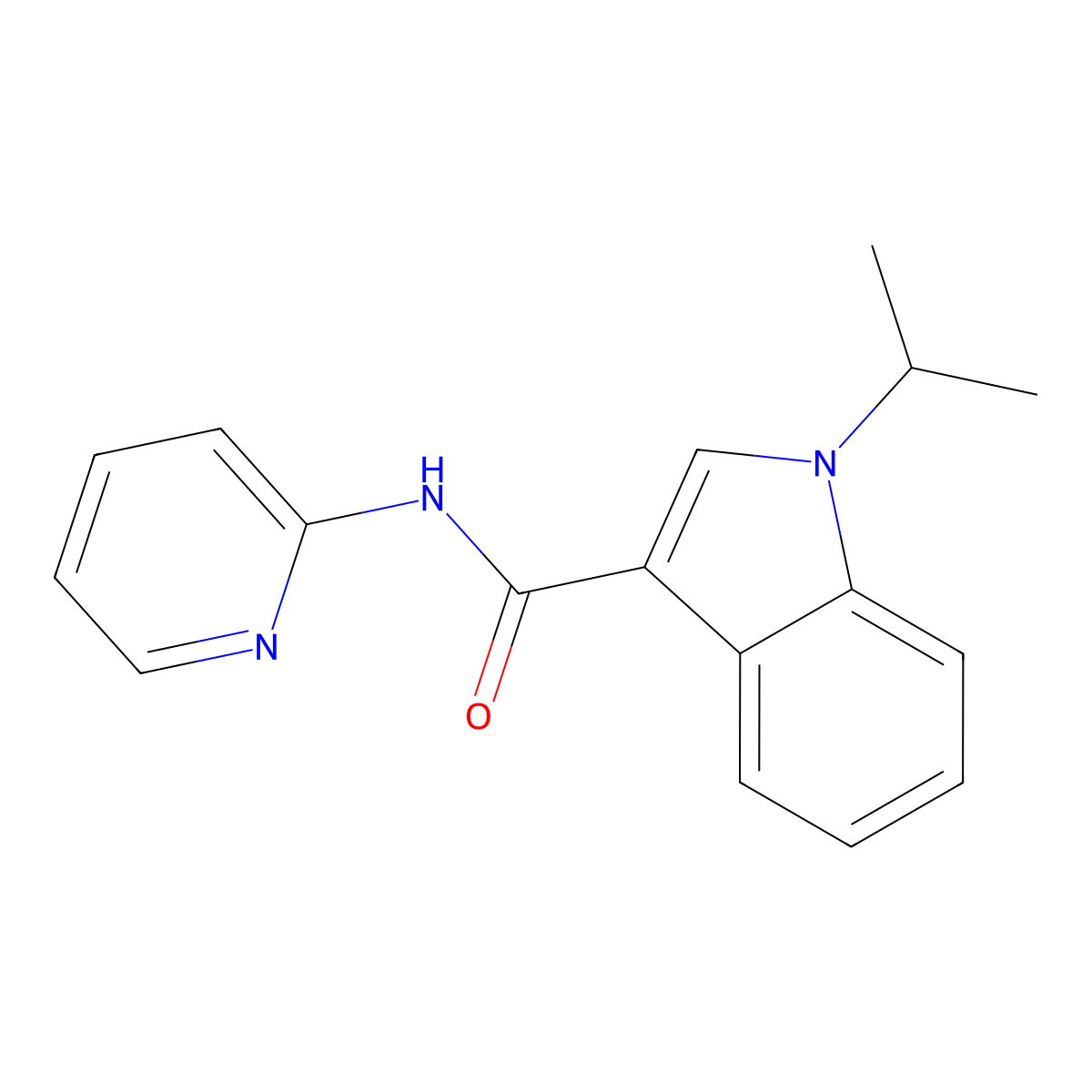 1-(propan-2-yl)-N-(pyridin-2-yl)-1H-indole-3-carboxamide molecular structure, CAS 1574393-26-2