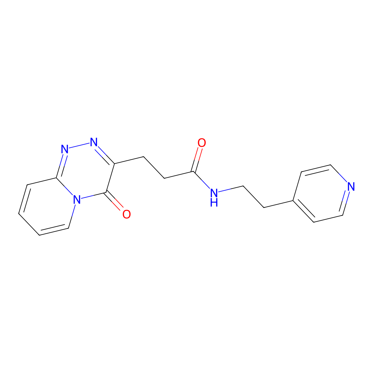 3-(4-oxo-4H-pyrido[2,1-c][1,2,4]triazin-3-yl)-N-[2-(pyridin-4-yl)ethyl]propanamide molecular structure, CAS 1574394-00-5