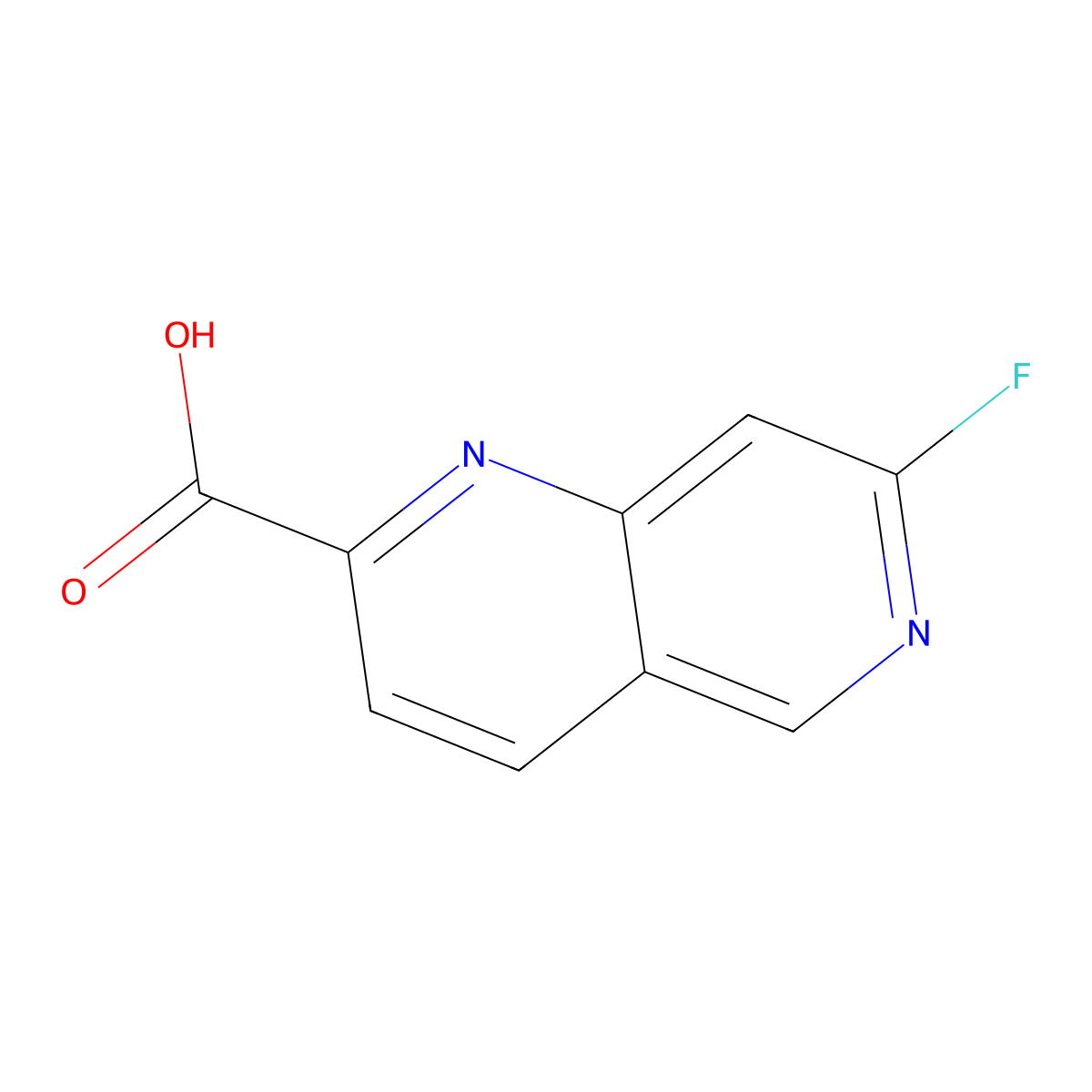 7-Fluoro-1,6-naphthyridine-2-carboxylic acid molecular structure, CAS 1574395-52-0
