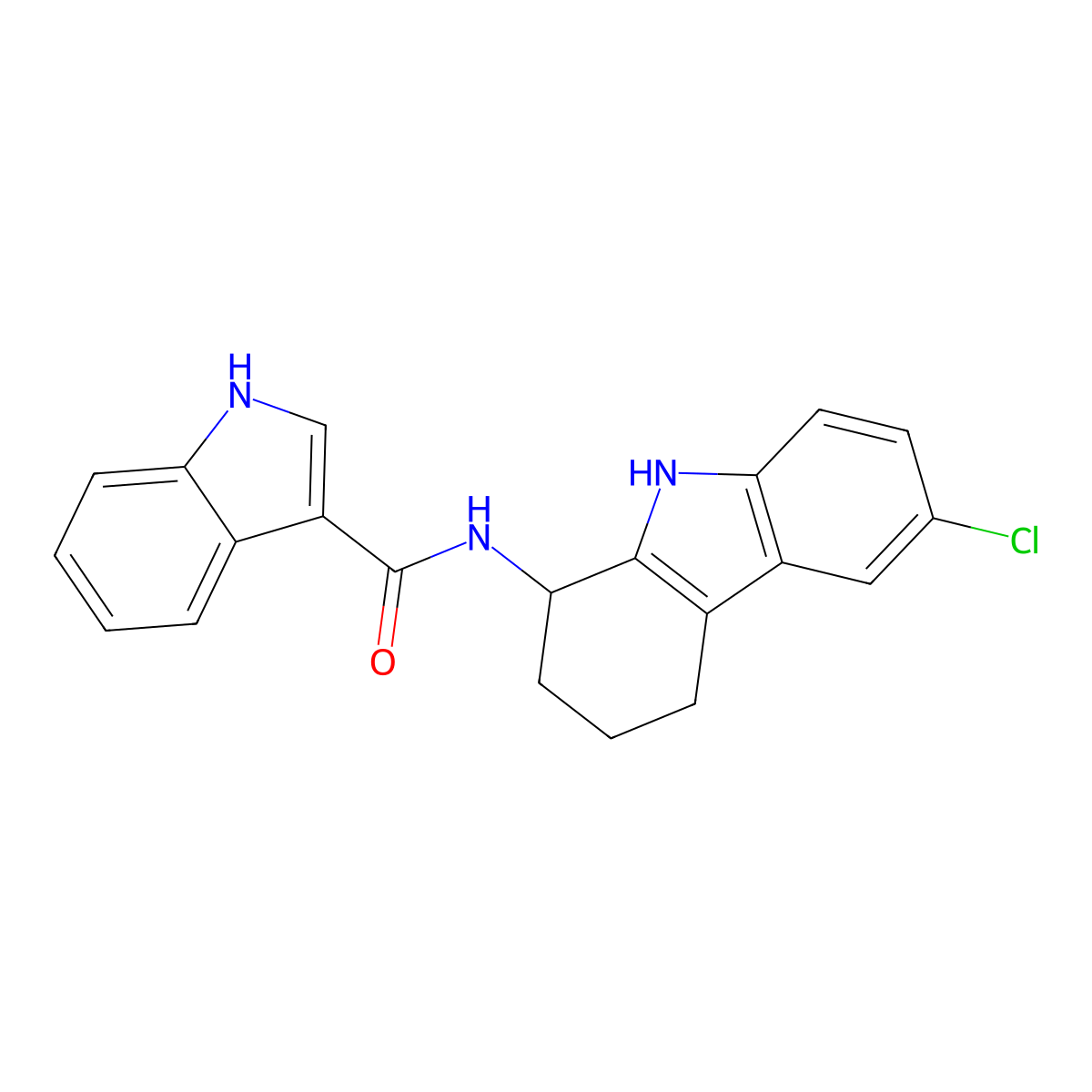 N-(6-Chloro-2,3,4,9-tetrahydro-1H-carbazol-1-YL)-1H-indole-3-carboxamide molecular structure, CAS 1574398-33-6