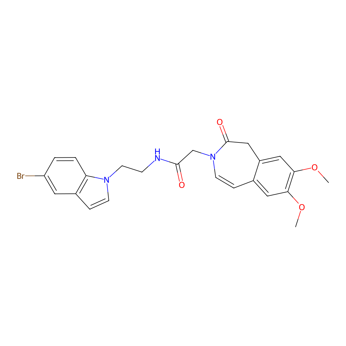 N-[2-(5-bromo-1H-indol-1-yl)ethyl]-2-(7,8-dimethoxy-2-oxo-1,2-dihydro-3H-3-benzazepin-3-yl)acetamide molecular structure, CAS 1574398-48-3