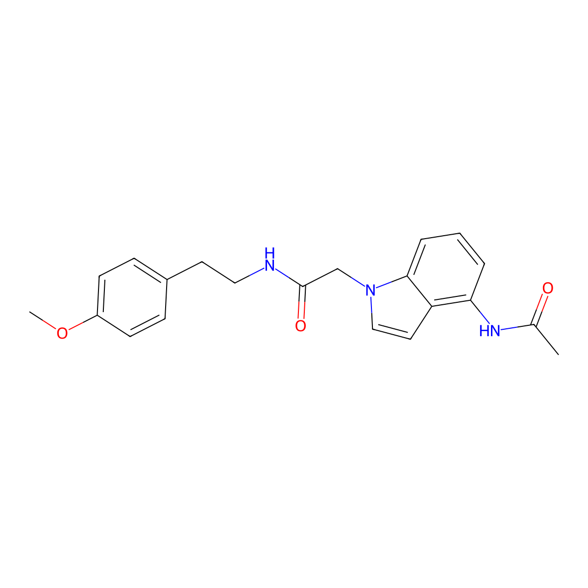 2-[4-(acetylamino)-1H-indol-1-yl]-N-(4-methoxyphenethyl)acetamide molecular structure, CAS 1574399-09-9