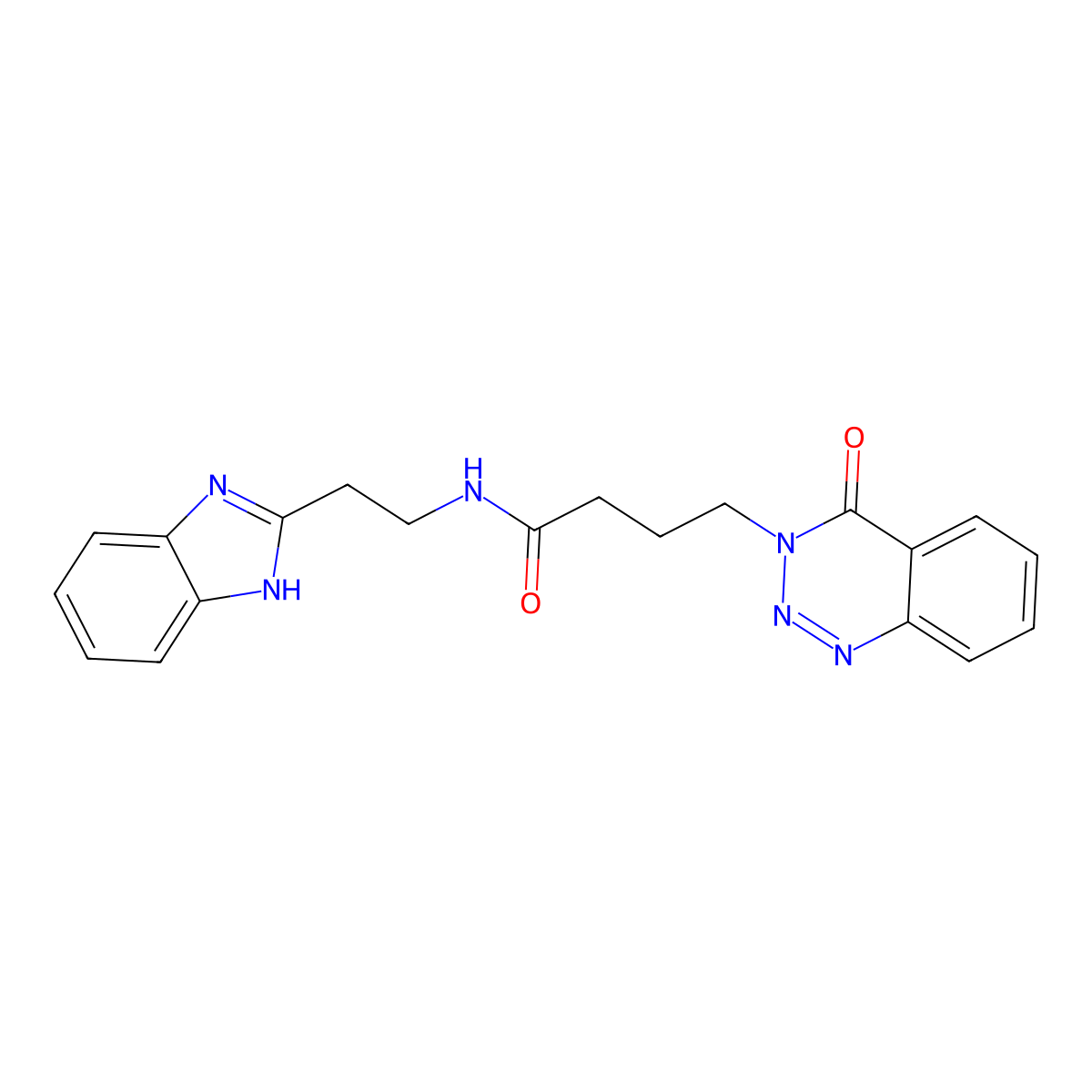 N-[2-(1H-benzimidazol-2-yl)ethyl]-4-(4-oxo-1,2,3-benzotriazin-3(4H)-yl)butanamide molecular structure, CAS 1574399-18-0