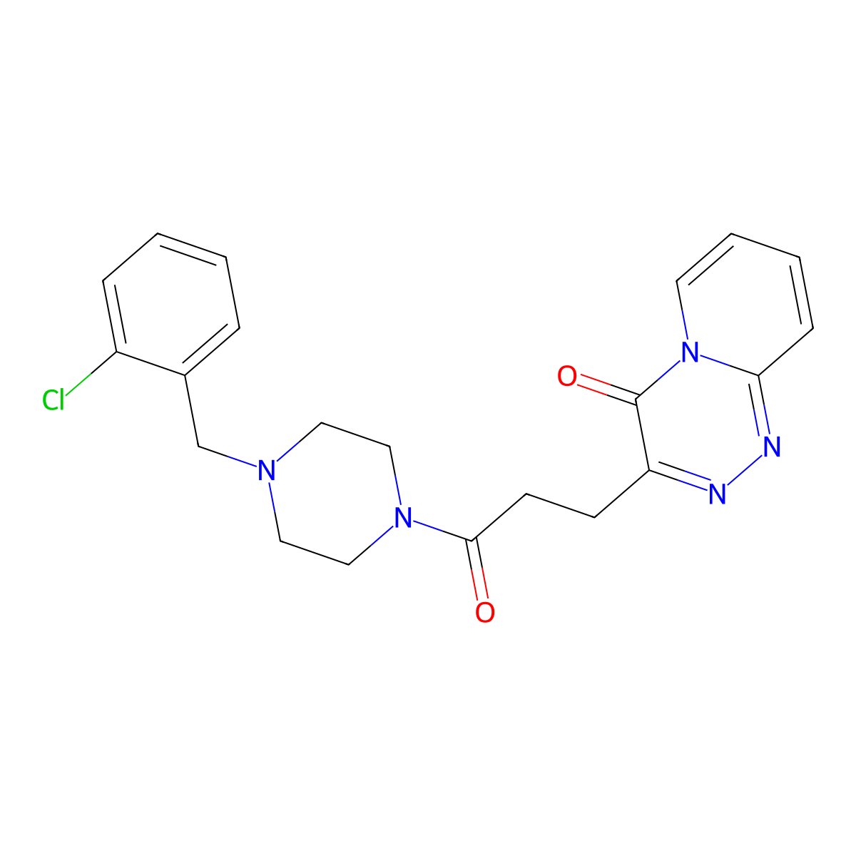 3-{3-[4-(2-chlorobenzyl)piperazino]-3-oxopropyl}-4H-pyrido[2,1-c][1,2,4]triazin-4-one molecular structure, CAS 1574399-38-4