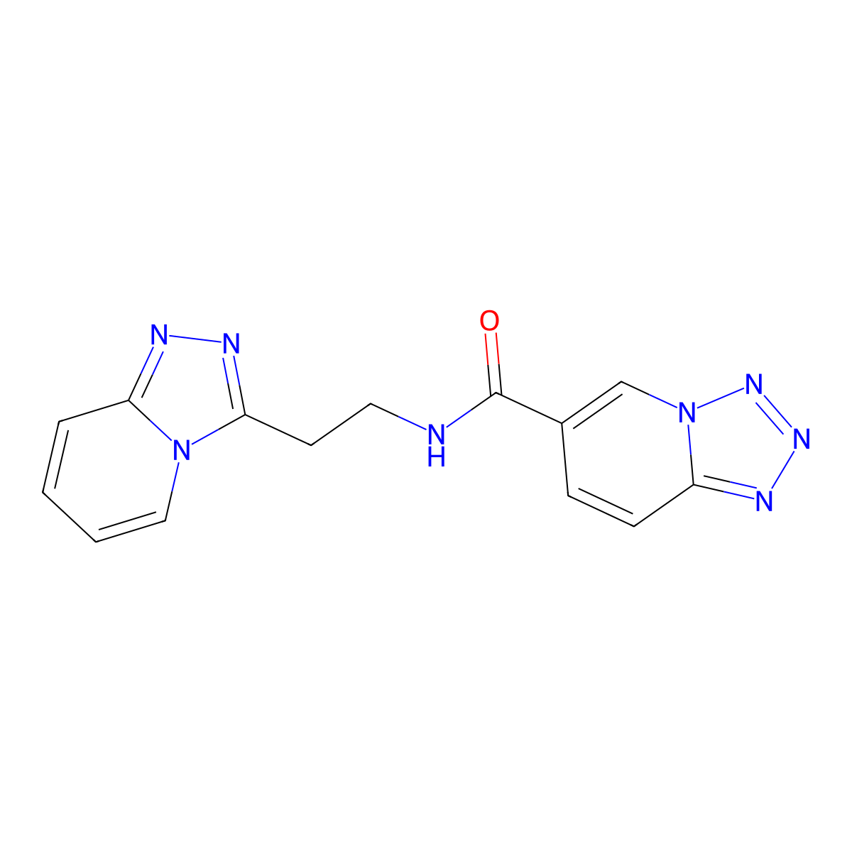 N-[2-([1,2,4]triazolo[4,3-a]pyridin-3-yl)ethyl]tetrazolo[1,5-a]pyridine-6-carboxamide molecular structure, CAS 1574401-42-5