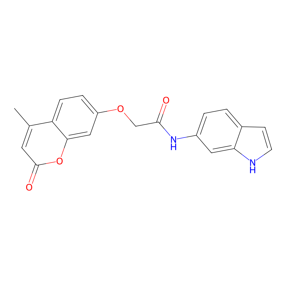 N-(1H-indol-6-yl)-2-[(4-methyl-2-oxo-2H-chromen-7-yl)oxy]acetamide molecular structure, CAS 1574401-65-2