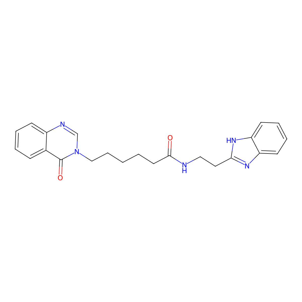 N-[2-(1H-benzimidazol-2-yl)ethyl]-6-(4-oxoquinazolin-3(4H)-yl)hexanamide molecular structure, CAS 1574402-89-3