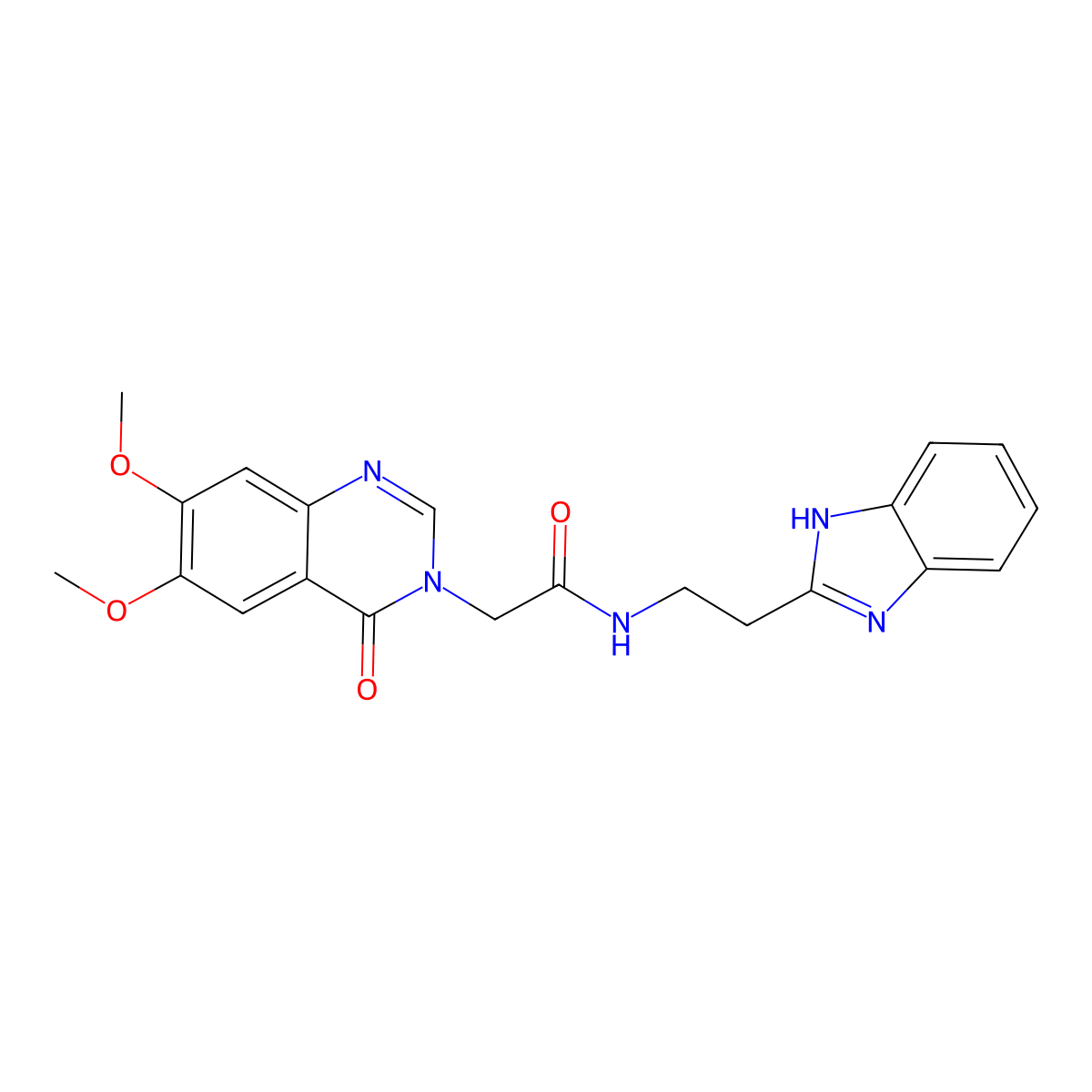 N-[2-(1H-benzimidazol-2-yl)ethyl]-2-(6,7-dimethoxy-4-oxoquinazolin-3(4H)-yl)acetamide molecular structure, CAS 1574403-58-9