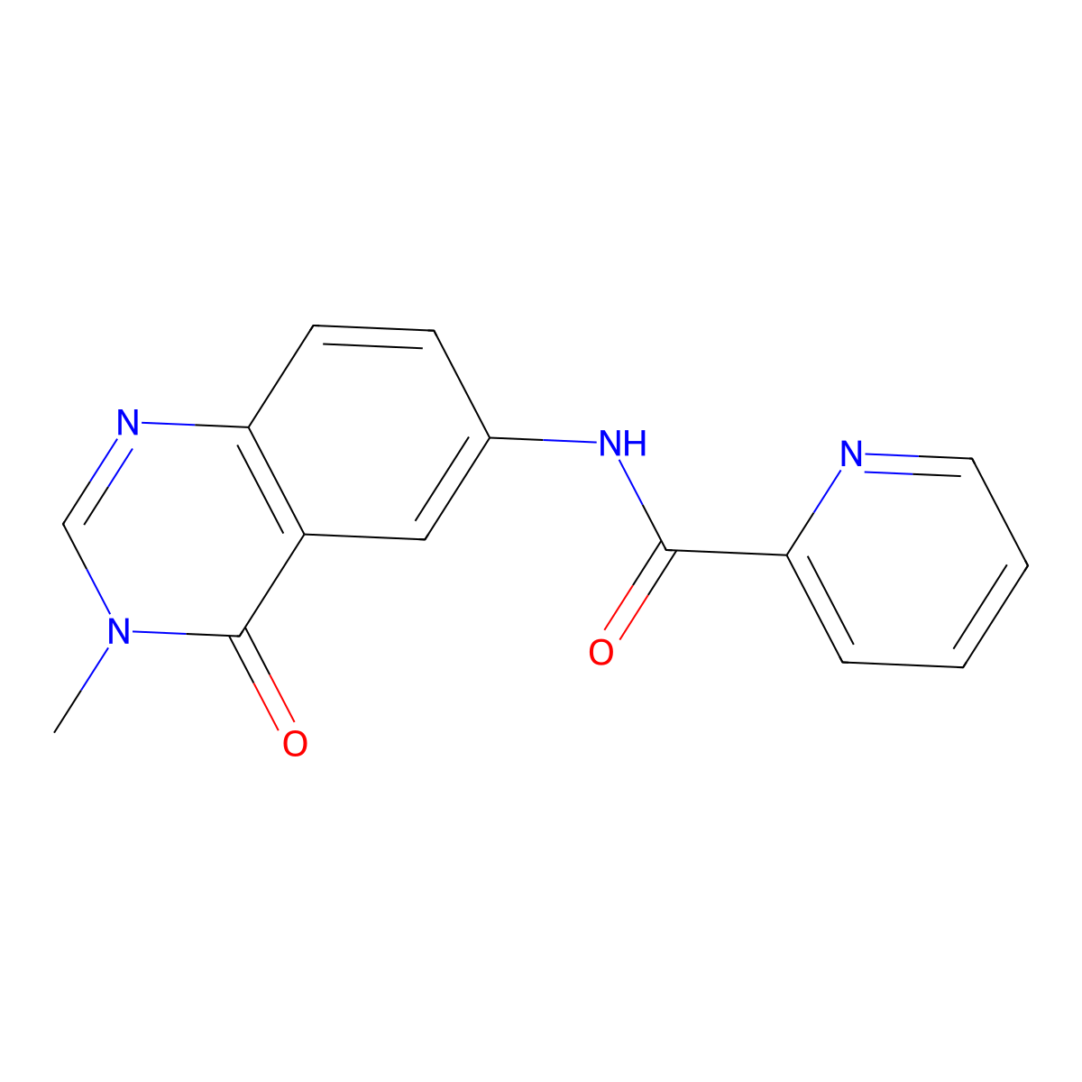 N-(3-methyl-4-oxo-3,4-dihydroquinazolin-6-yl)pyridine-2-carboxamide molecular structure, CAS 1574405-47-2