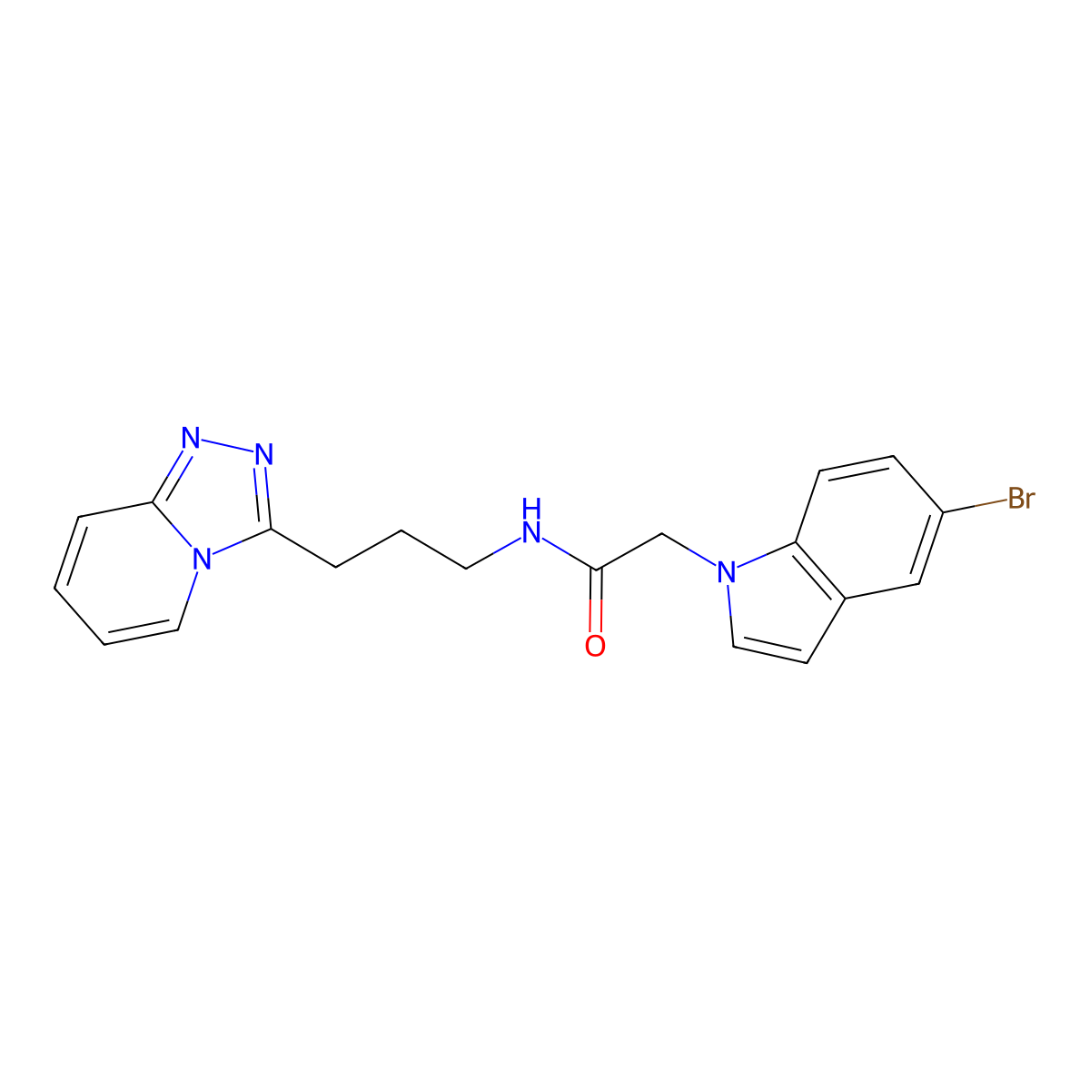 2-(5-bromo-1H-indol-1-yl)-N-(3-[1,2,4]triazolo[4,3-a]pyridin-3-ylpropyl)acetamide molecular structure, CAS 1574406-11-3