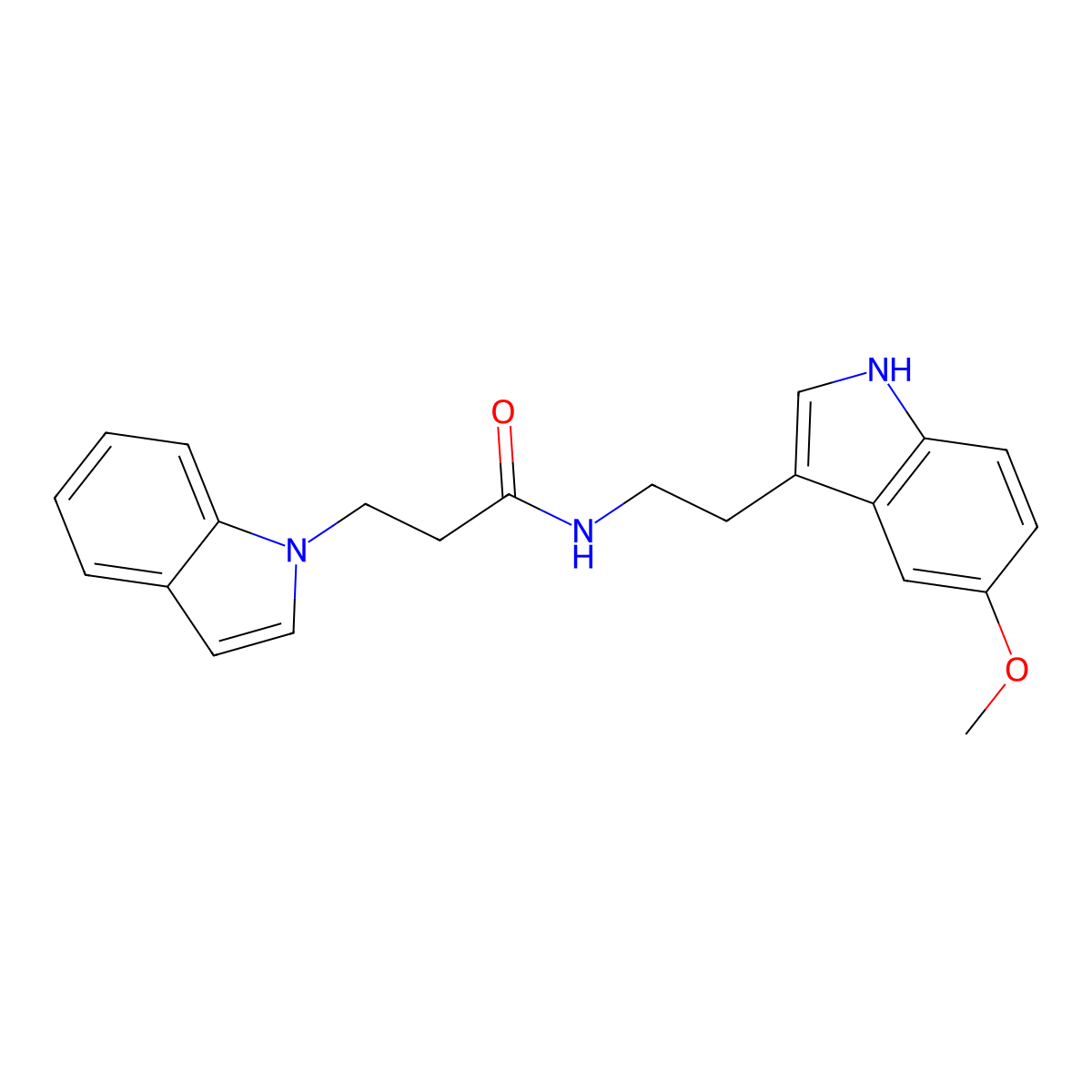 3-(1H-indol-1-yl)-N-[2-(5-methoxy-1H-indol-3-yl)ethyl]propanamide molecular structure, CAS 1574408-44-8