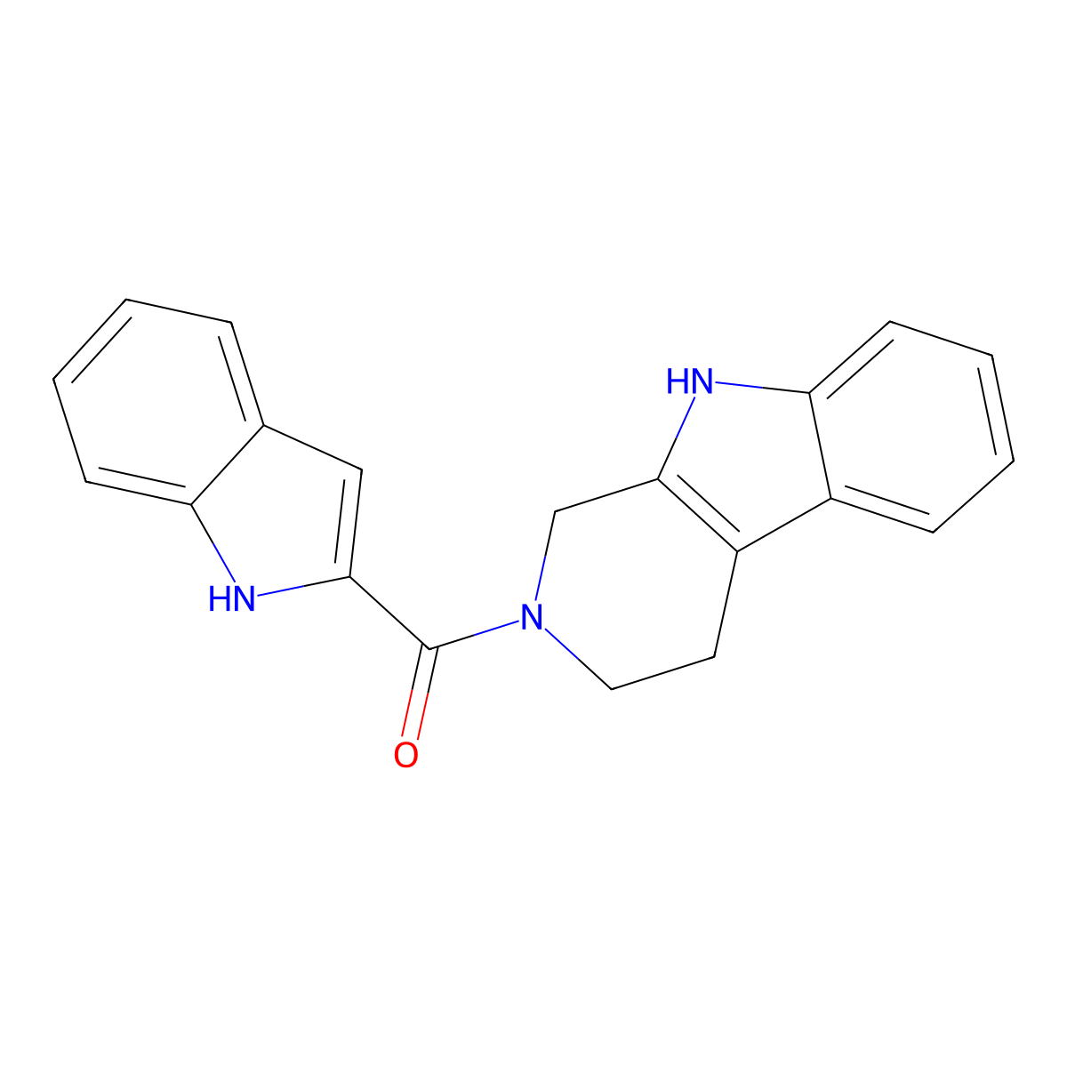 1H-indol-2-yl(1,3,4,9-tetrahydro-2H-beta-carbolin-2-yl)methanone molecular structure, CAS 1574409-00-9