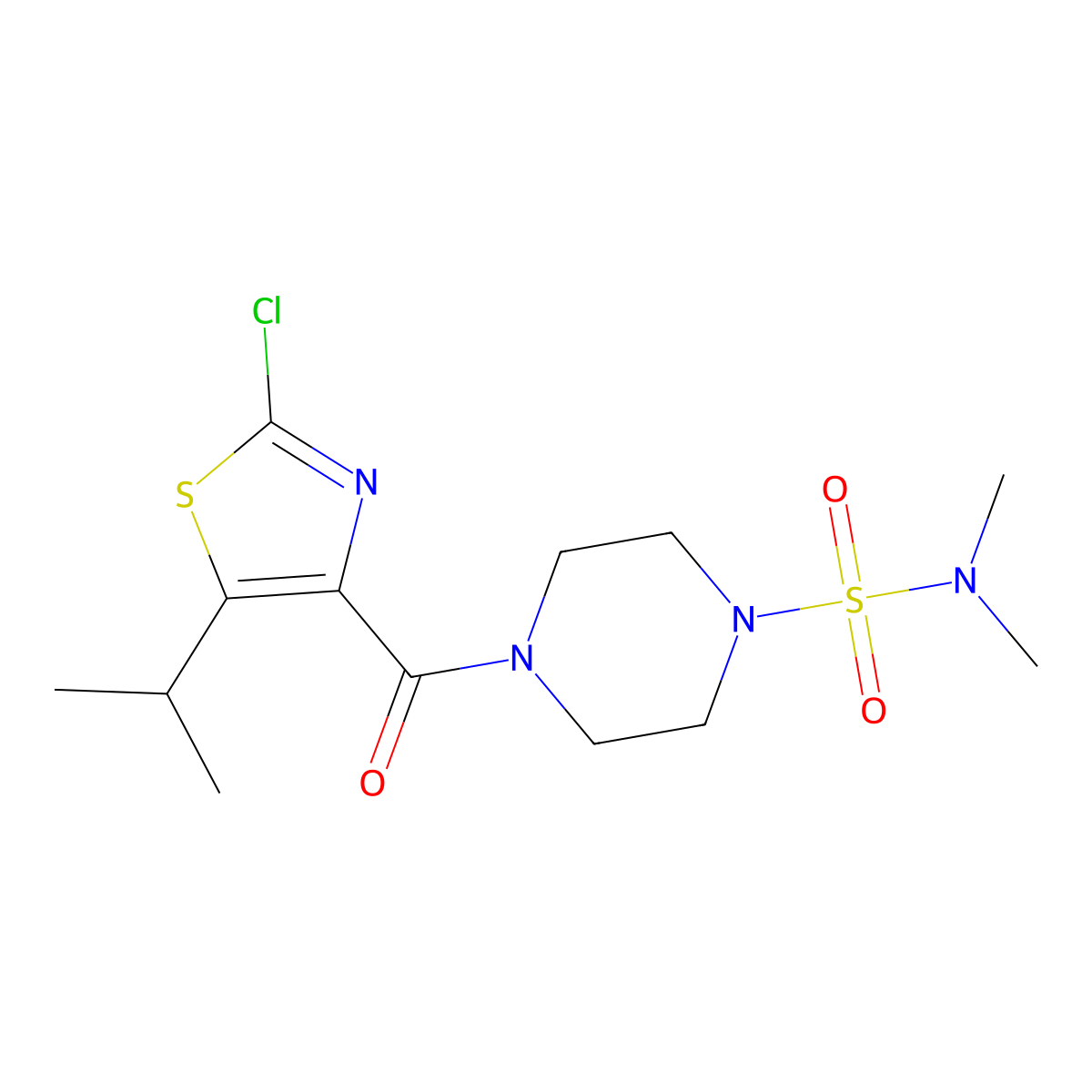 C13H21ClN4O3S2 molecular structure, CAS 1574411-22-5