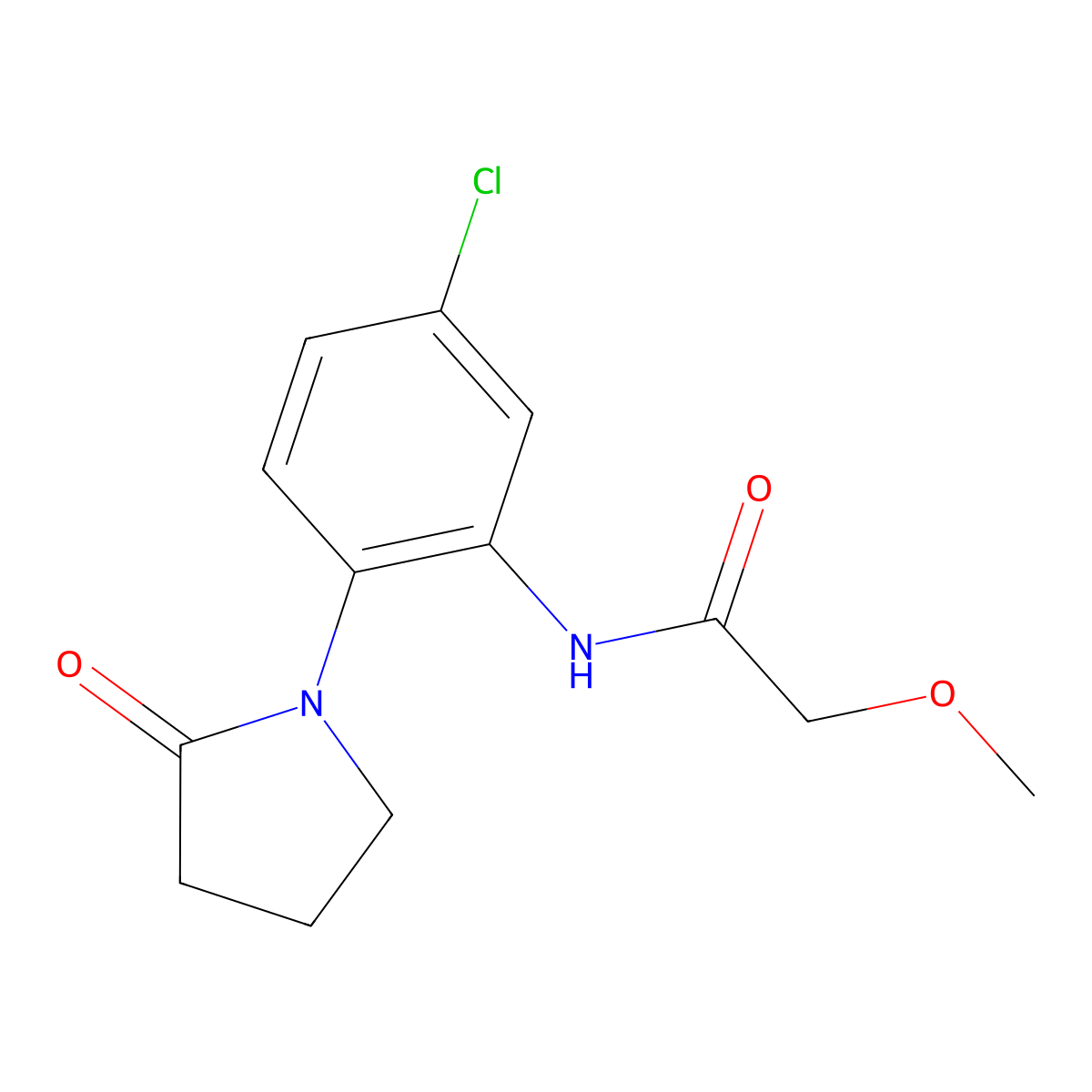 N-[5-chloro-2-(2-oxopyrrolidin-1-yl)phenyl]-2-methoxyacetamide molecular structure, CAS 1574464-71-3