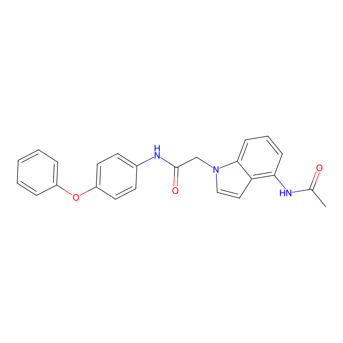 2-[4-(acetylamino)-1H-indol-1-yl]-N-(4-phenoxyphenyl)acetamide molecular structure, CAS 1574465-55-6