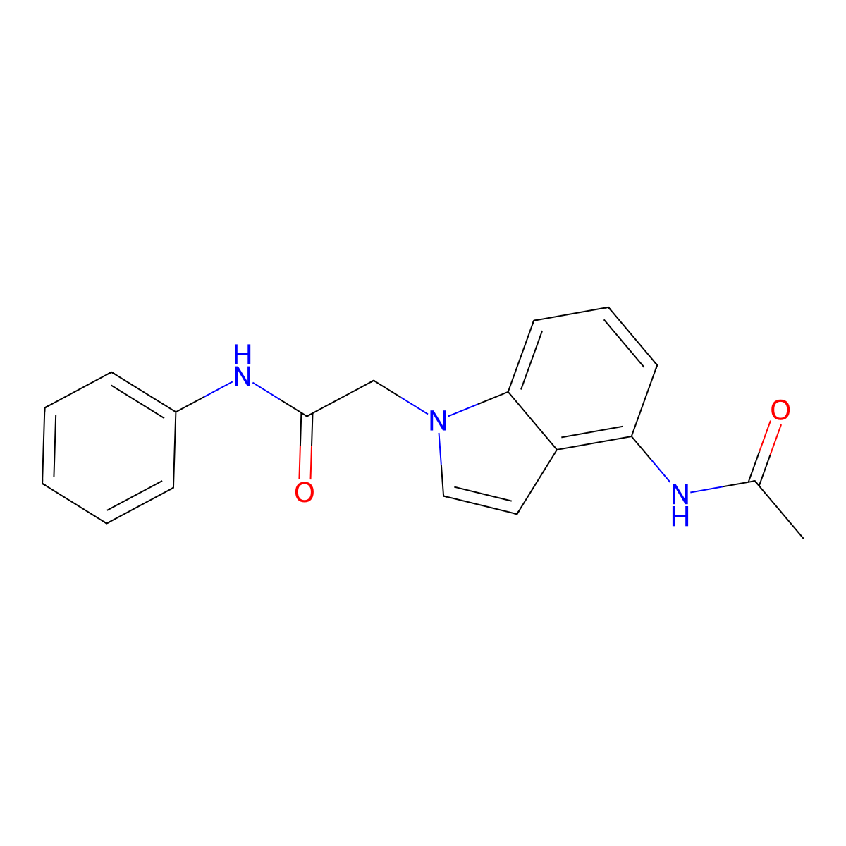 2-[4-(acetylamino)-1H-indol-1-yl]-N-phenylacetamide molecular structure, CAS 1574465-94-3