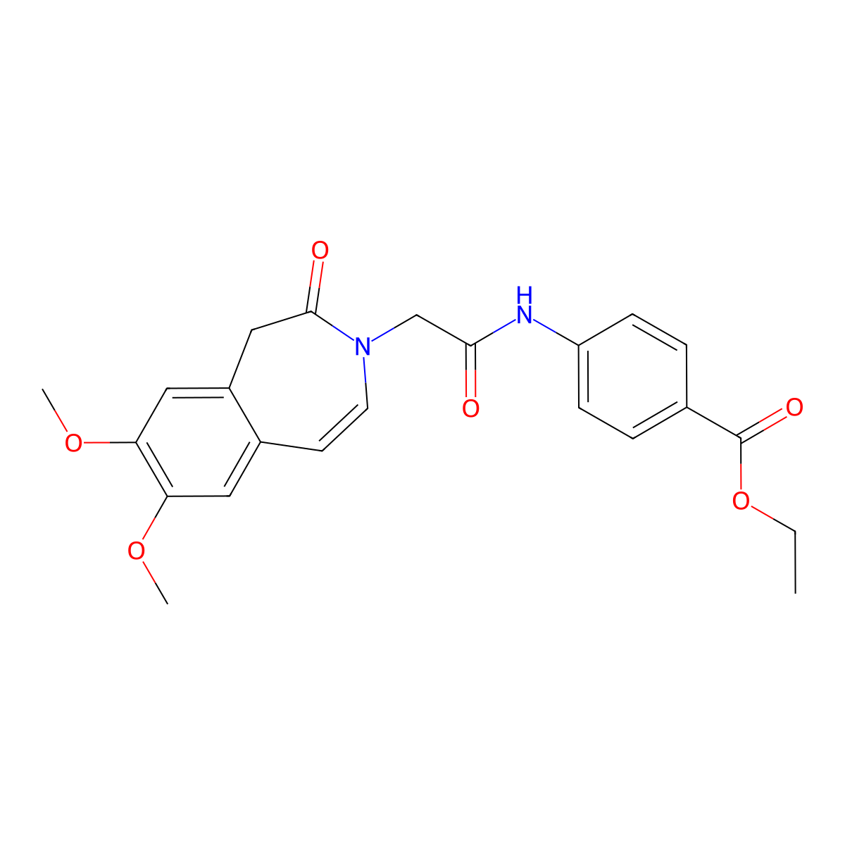 ethyl 4-{[(7,8-dimethoxy-2-oxo-1,2-dihydro-3H-3-benzazepin-3-yl)acetyl]amino}benzoate molecular structure, CAS 1574466-48-0