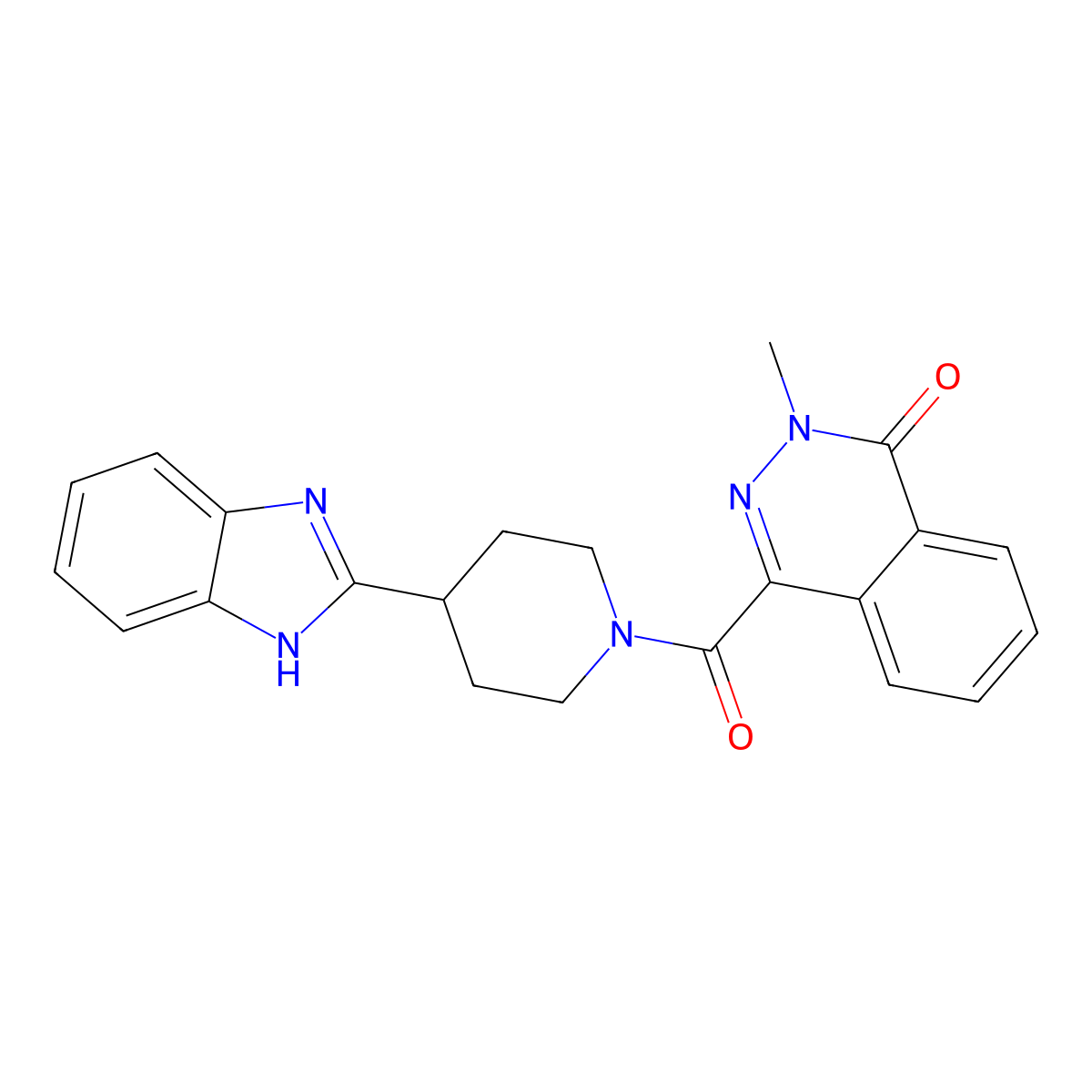 4-{[4-(1H-benzimidazol-2-yl)piperidin-1-yl]carbonyl}-2-methylphthalazin-1(2H)-one molecular structure, CAS 1574471-47-8