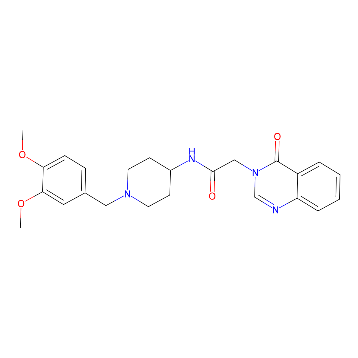 N-[1-(3,4-dimethoxybenzyl)piperidin-4-yl]-2-(4-oxoquinazolin-3(4H)-yl)acetamide molecular structure, CAS 1574472-69-7