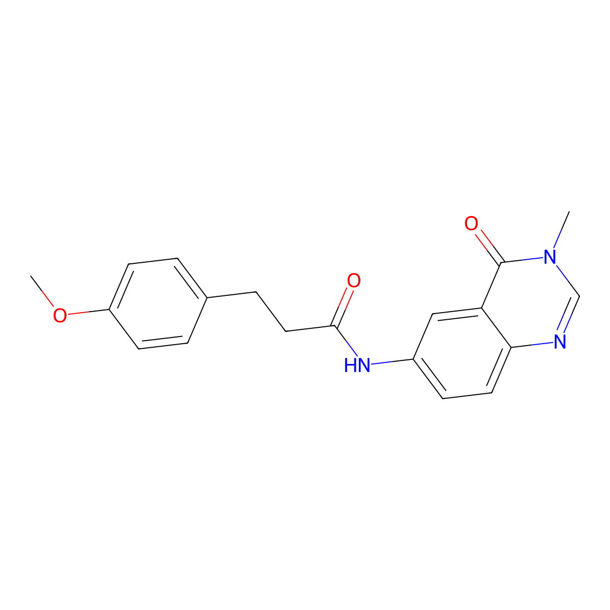 3-(4-methoxyphenyl)-N-(3-methyl-4-oxo-3,4-dihydroquinazolin-6-yl)propanamide molecular structure, CAS 1574474-15-9