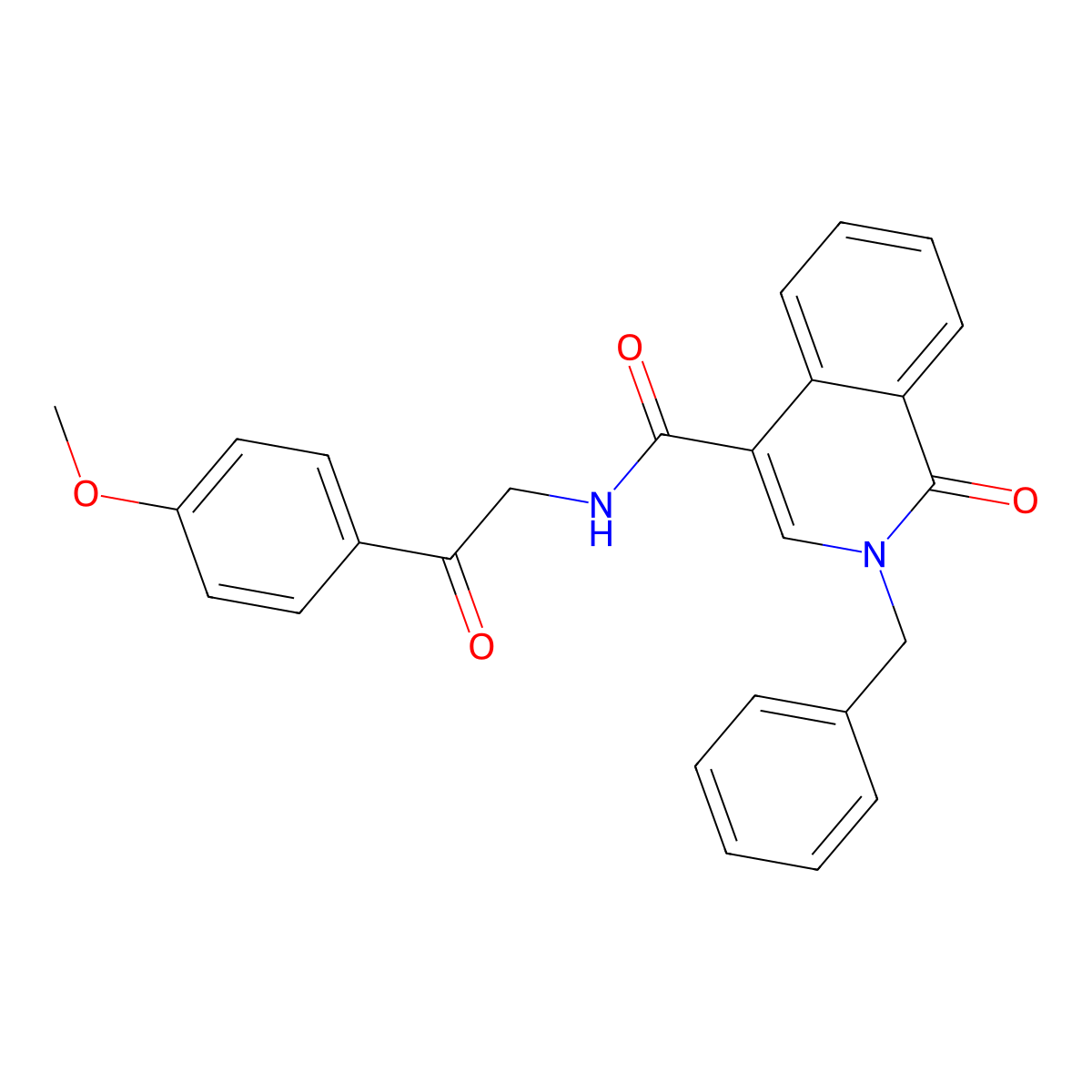 2-benzyl-N-[2-(4-methoxyphenyl)-2-oxoethyl]-1-oxo-1,2-dihydroisoquinoline-4-carboxamide molecular structure, CAS 1574477-16-9