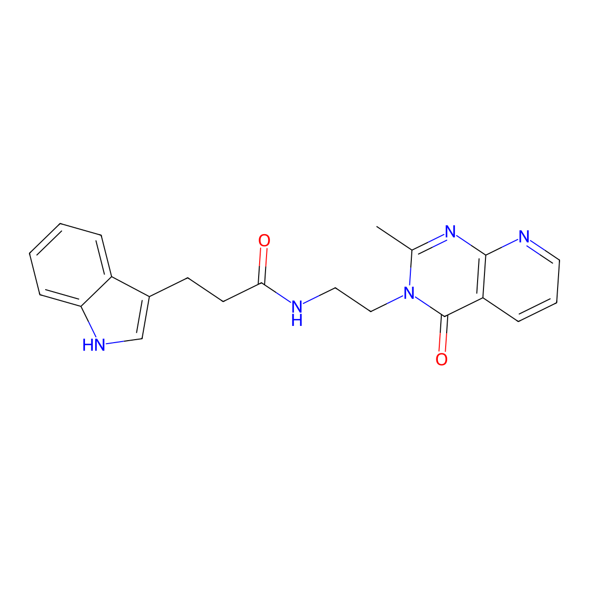 3-(1H-indol-3-yl)-N-[2-(2-methyl-4-oxopyrido[2,3-d]pyrimidin-3(4H)-yl)ethyl]propanamide molecular structure, CAS 1574477-27-2
