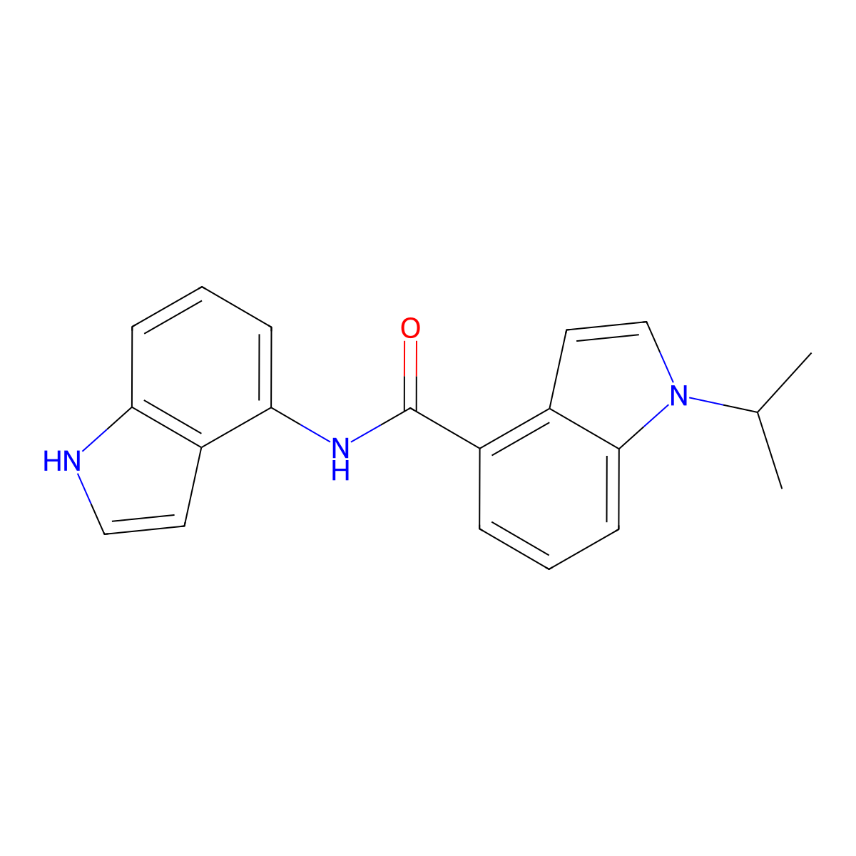N-(1H-indol-4-yl)-1-(propan-2-yl)-1H-indole-4-carboxamide molecular structure, CAS 1574477-57-8