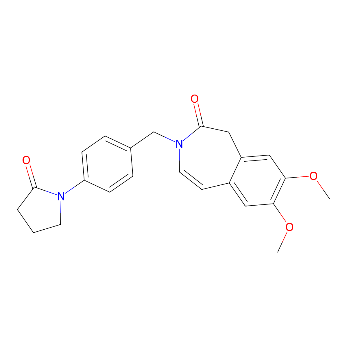 7,8-dimethoxy-3-[4-(2-oxo-1-pyrrolidinyl)benzyl]-1,3-dihydro-2H-3-benzazepin-2-one molecular structure, CAS 1574477-66-9