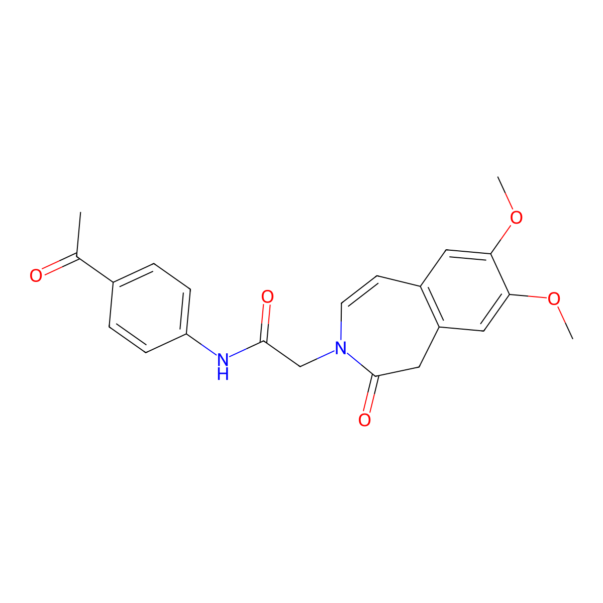 N-(4-acetylphenyl)-2-(7,8-dimethoxy-2-oxo-1,2-dihydro-3H-3-benzazepin-3-yl)acetamide molecular structure, CAS 1574478-64-0