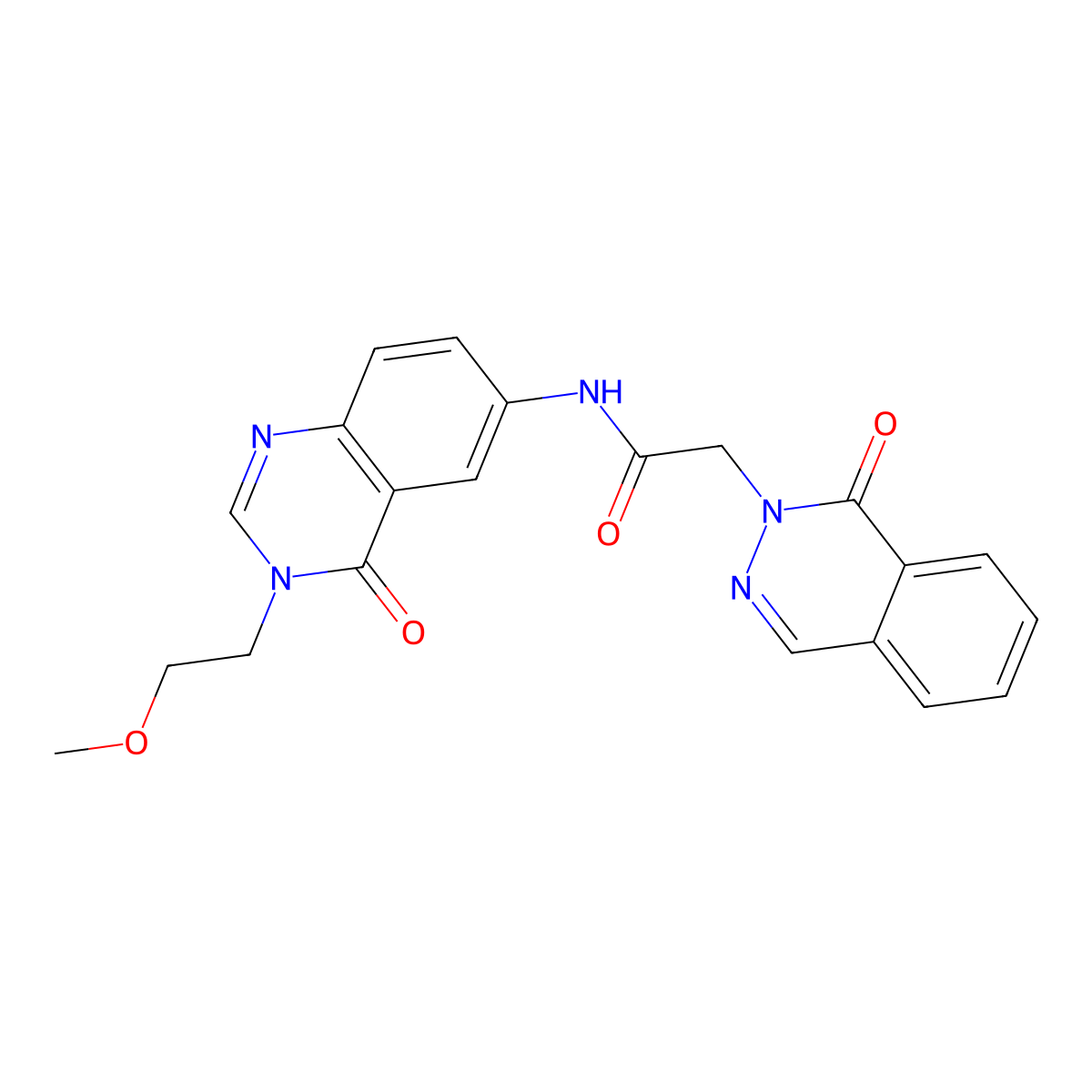 N-[3-(2-methoxyethyl)-4-oxo-3,4-dihydroquinazolin-6-yl]-2-(1-oxophthalazin-2(1H)-yl)acetamide molecular structure, CAS 1574479-32-5